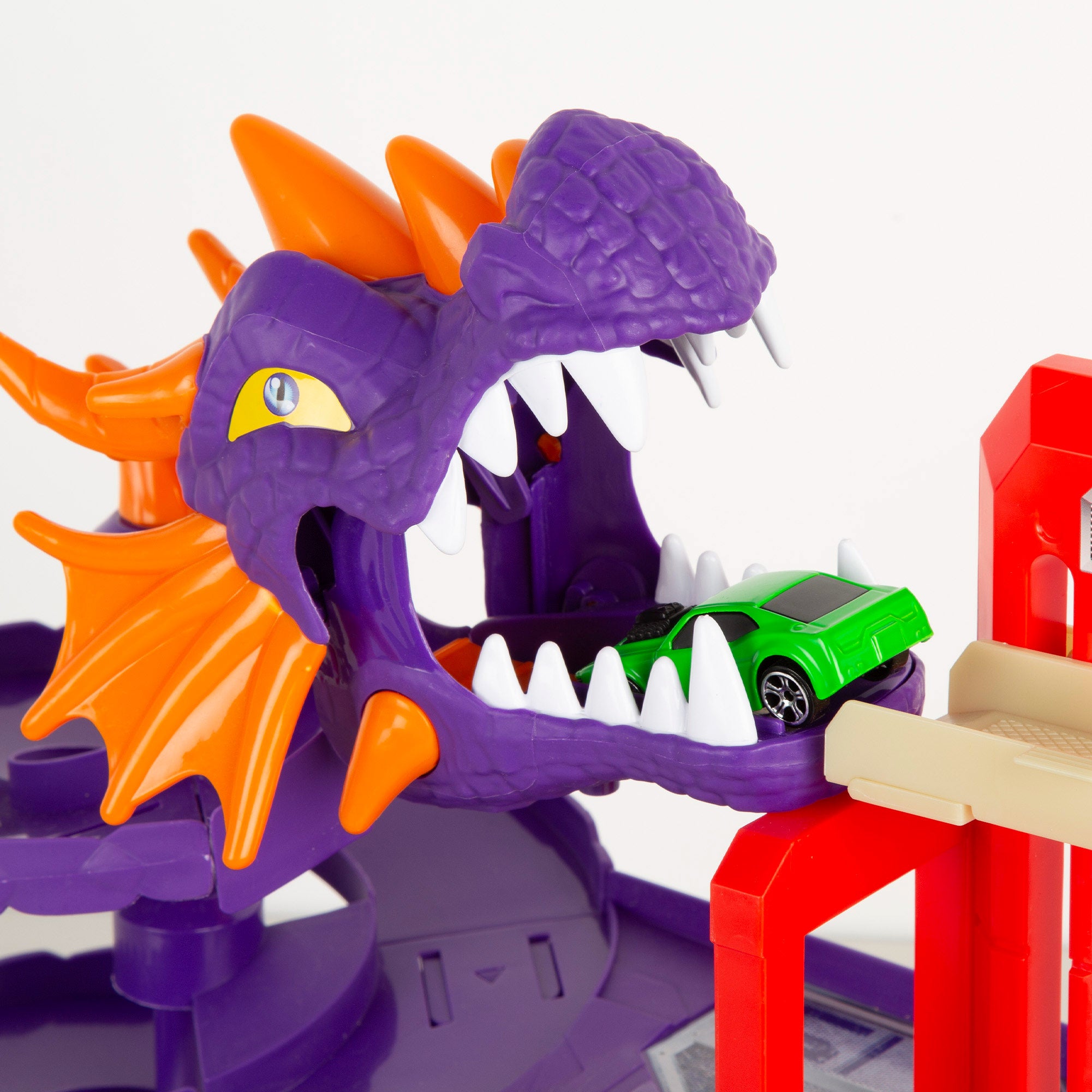 Garaje dragón con coche Teamsterz