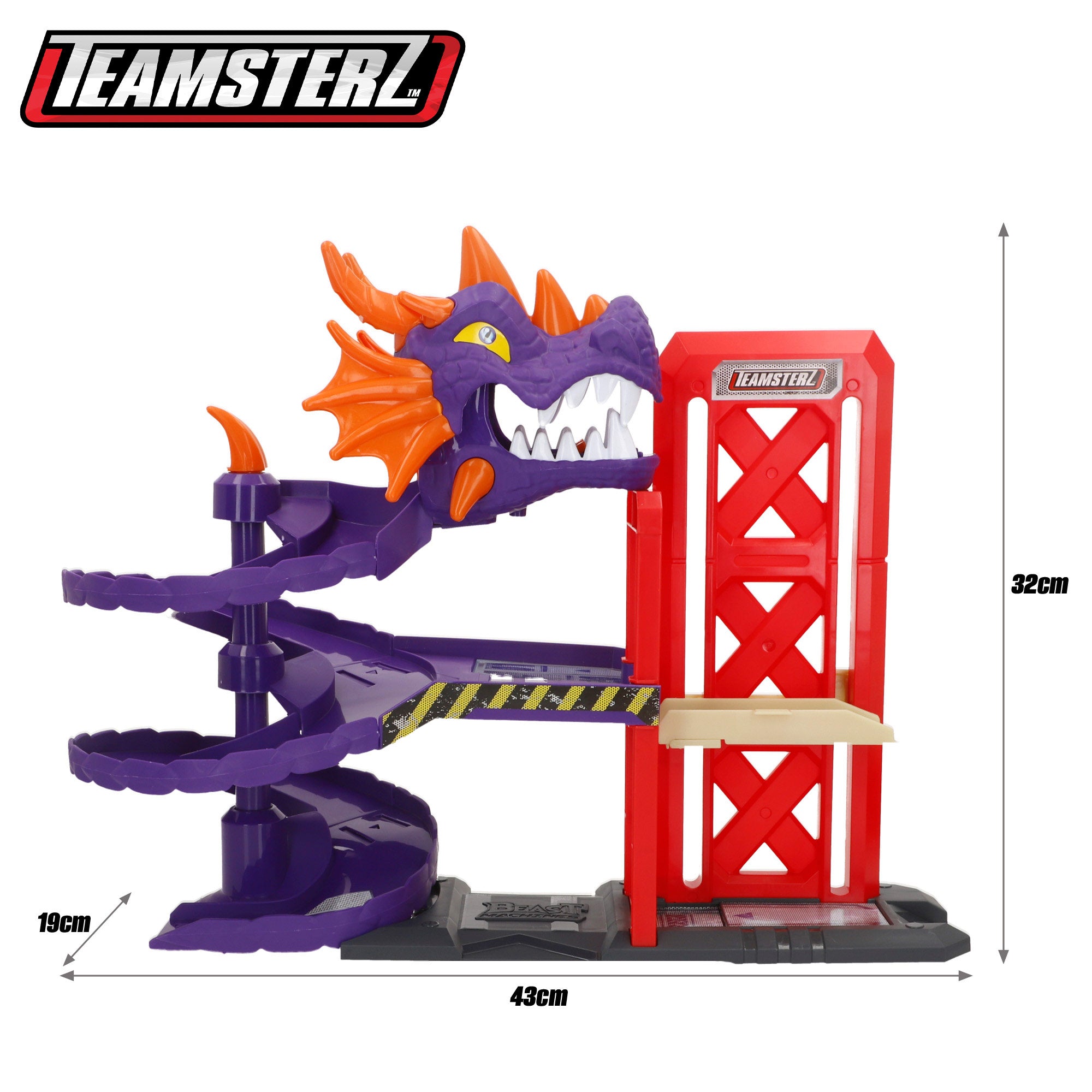 Garaje dragón con coche Teamsterz