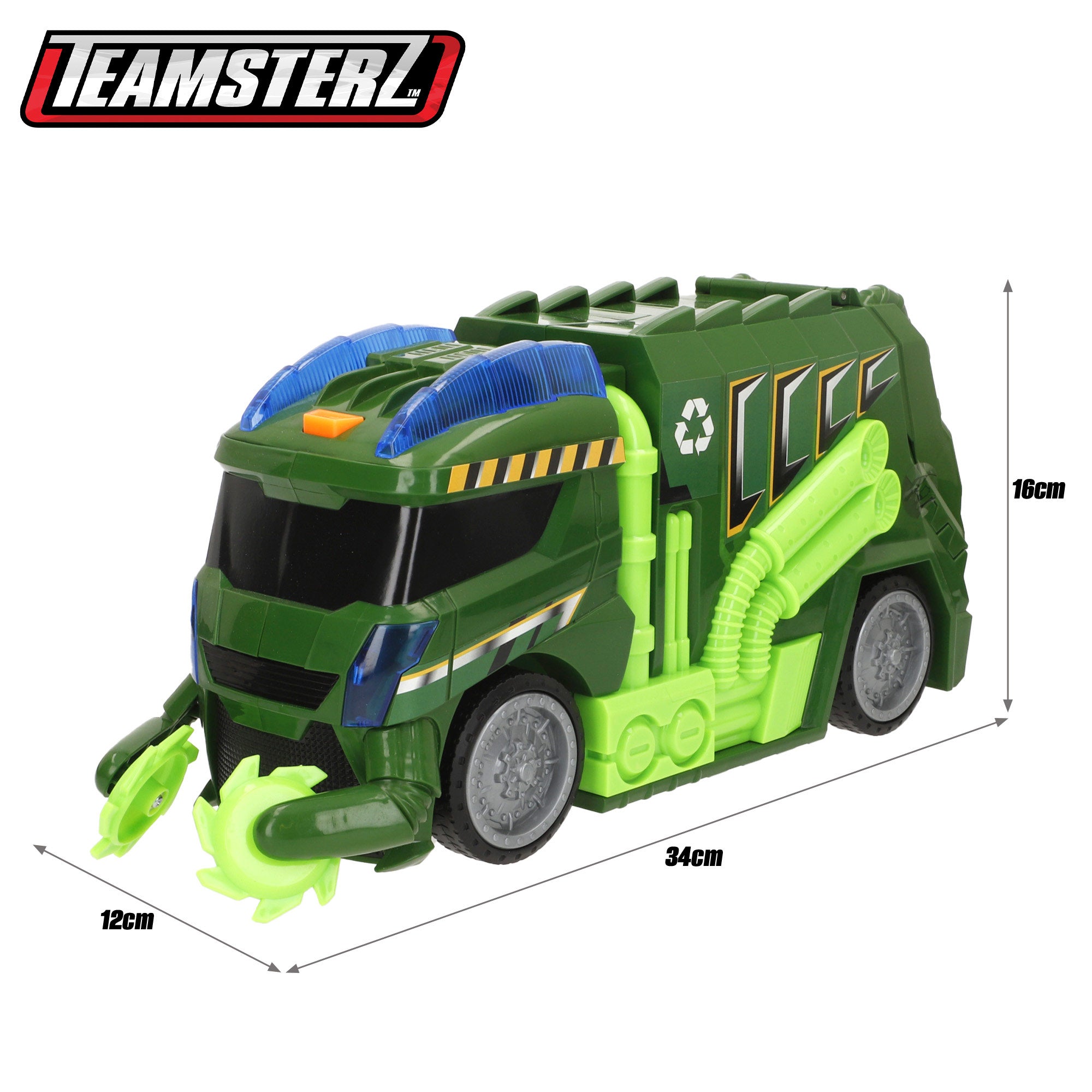 Camión reciclaje con luz y sonido Teamsterz
