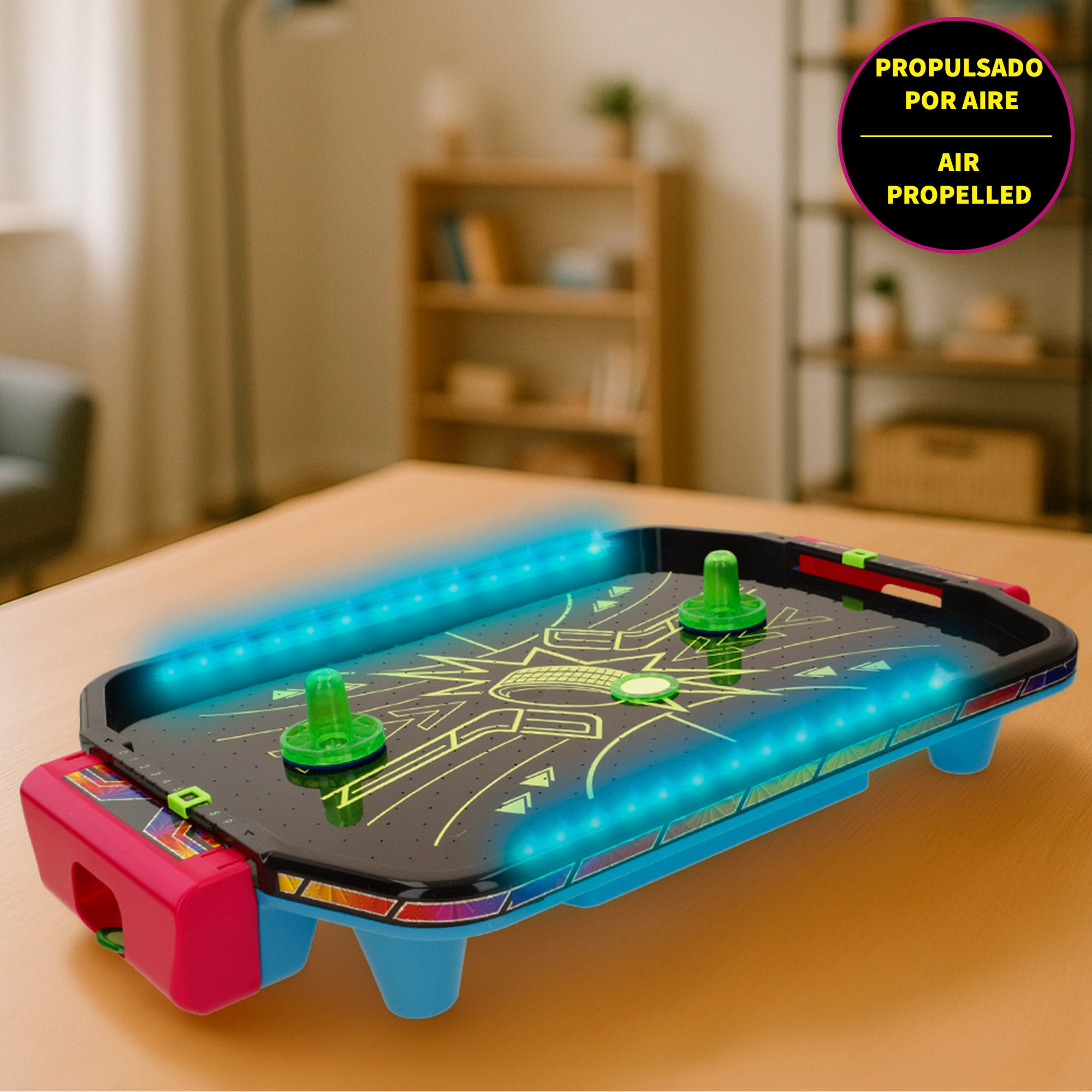 Air hockey de mesa neón con luces CB Games