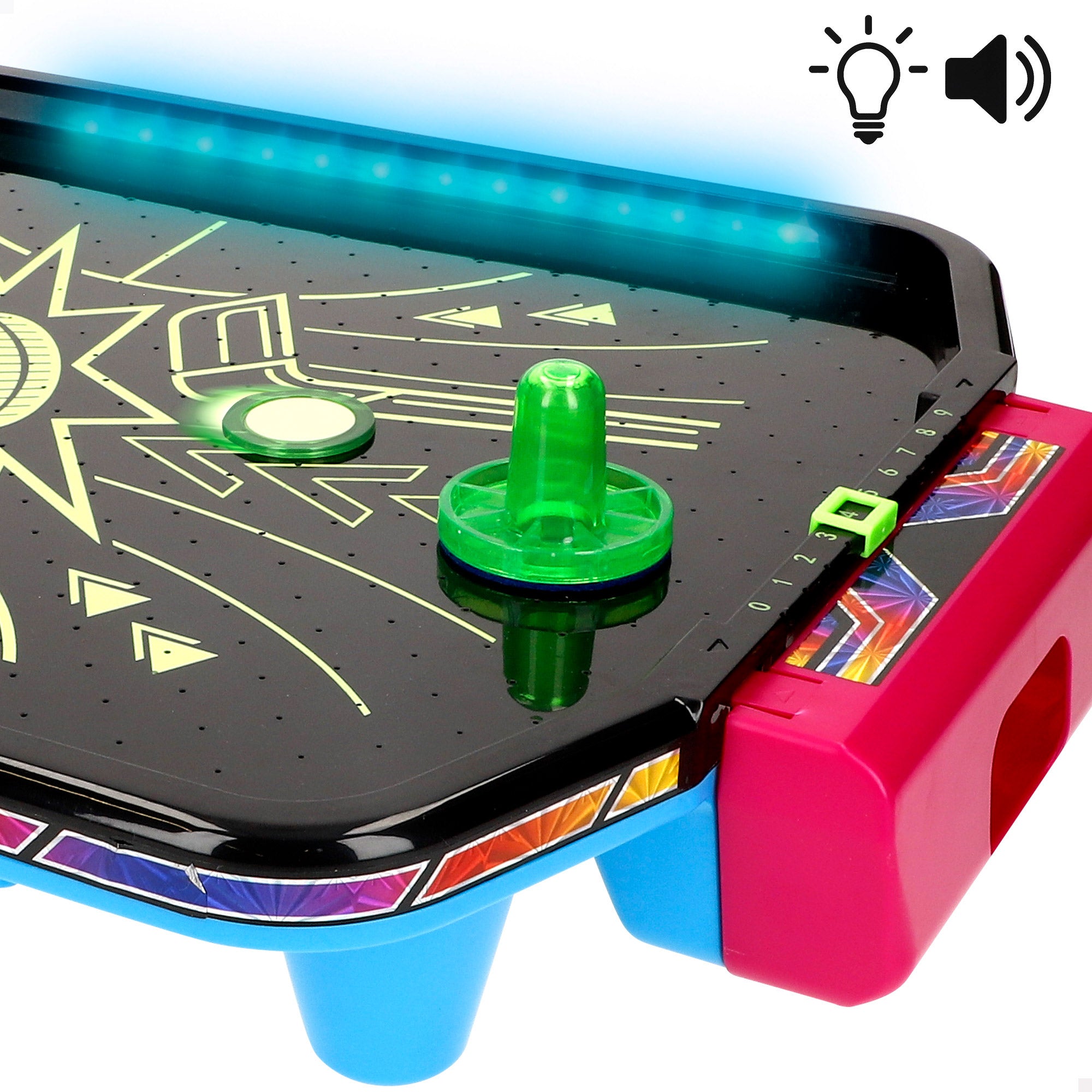 Air hockey de mesa neón con luces CB Games