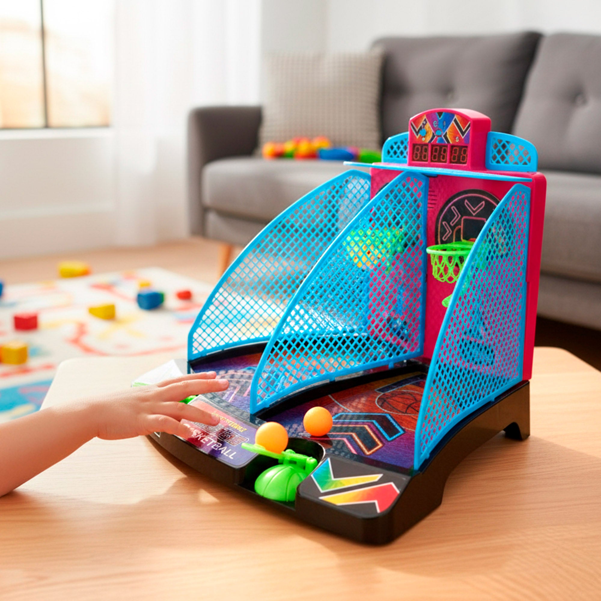 Juego basket neón arcade de mesa con luz y sonido CB Games