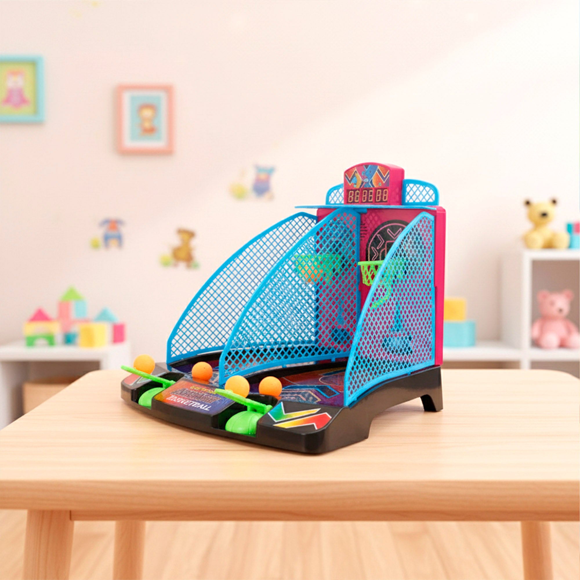 Juego basket neón arcade de mesa con luz y sonido CB Games