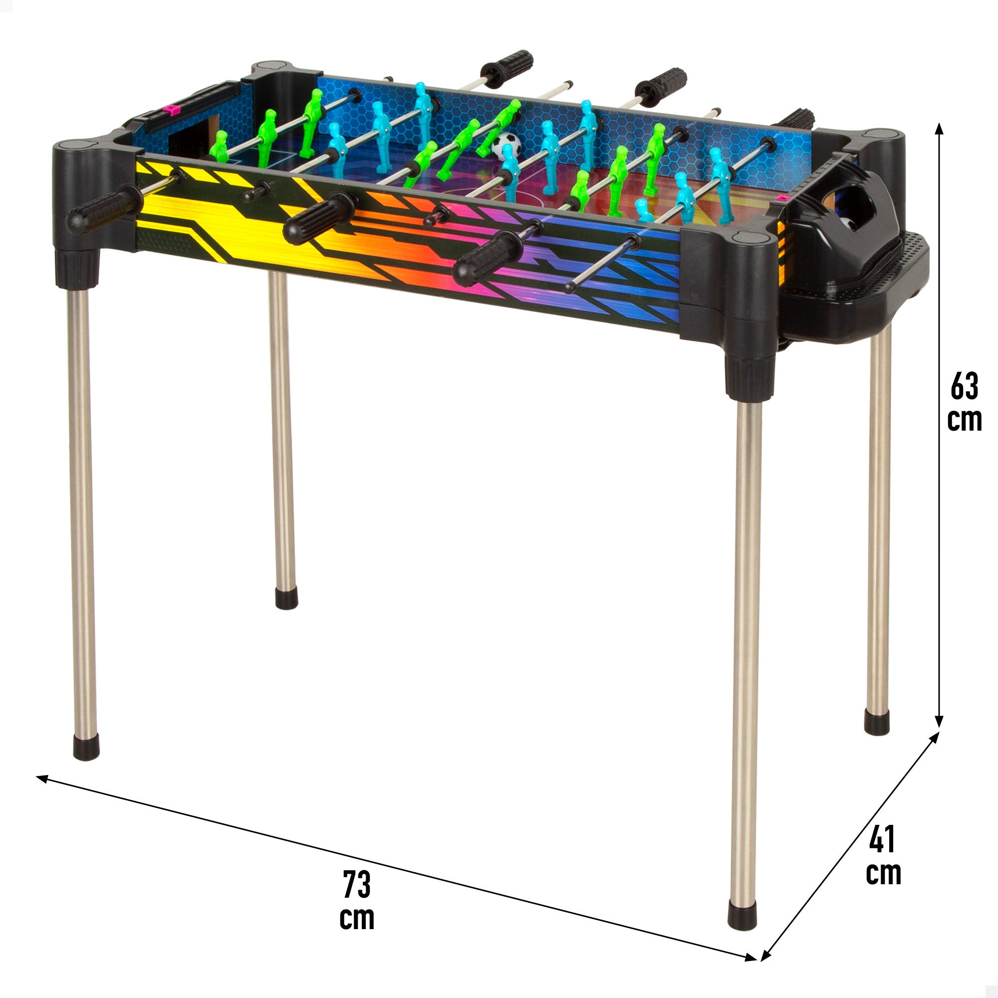 Mesa 2 en 1 air hockey y futbolín neón CB Games