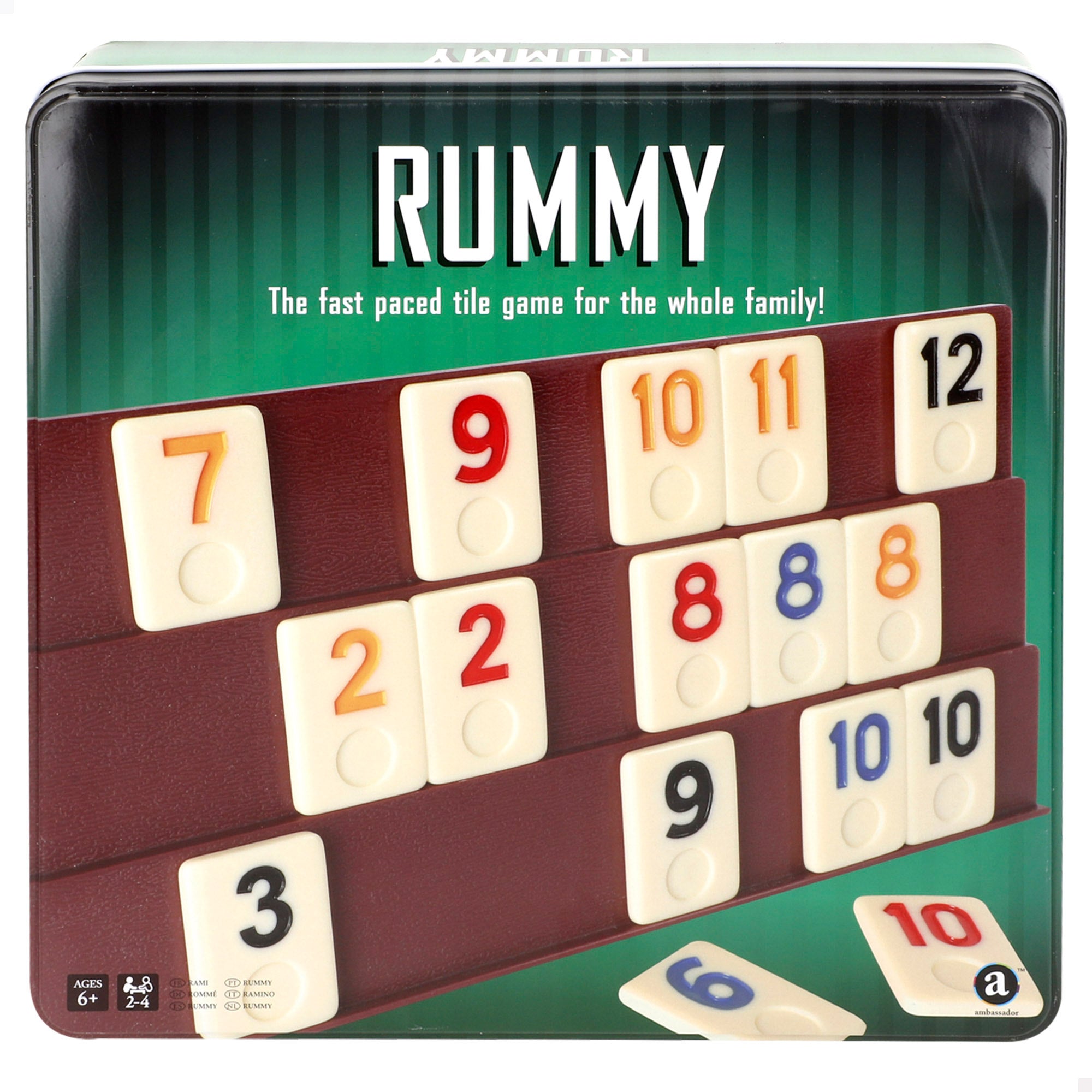 Juego de mesa Rummy clásico con fichas y soportes para 2 a 4 jugadores CB Games