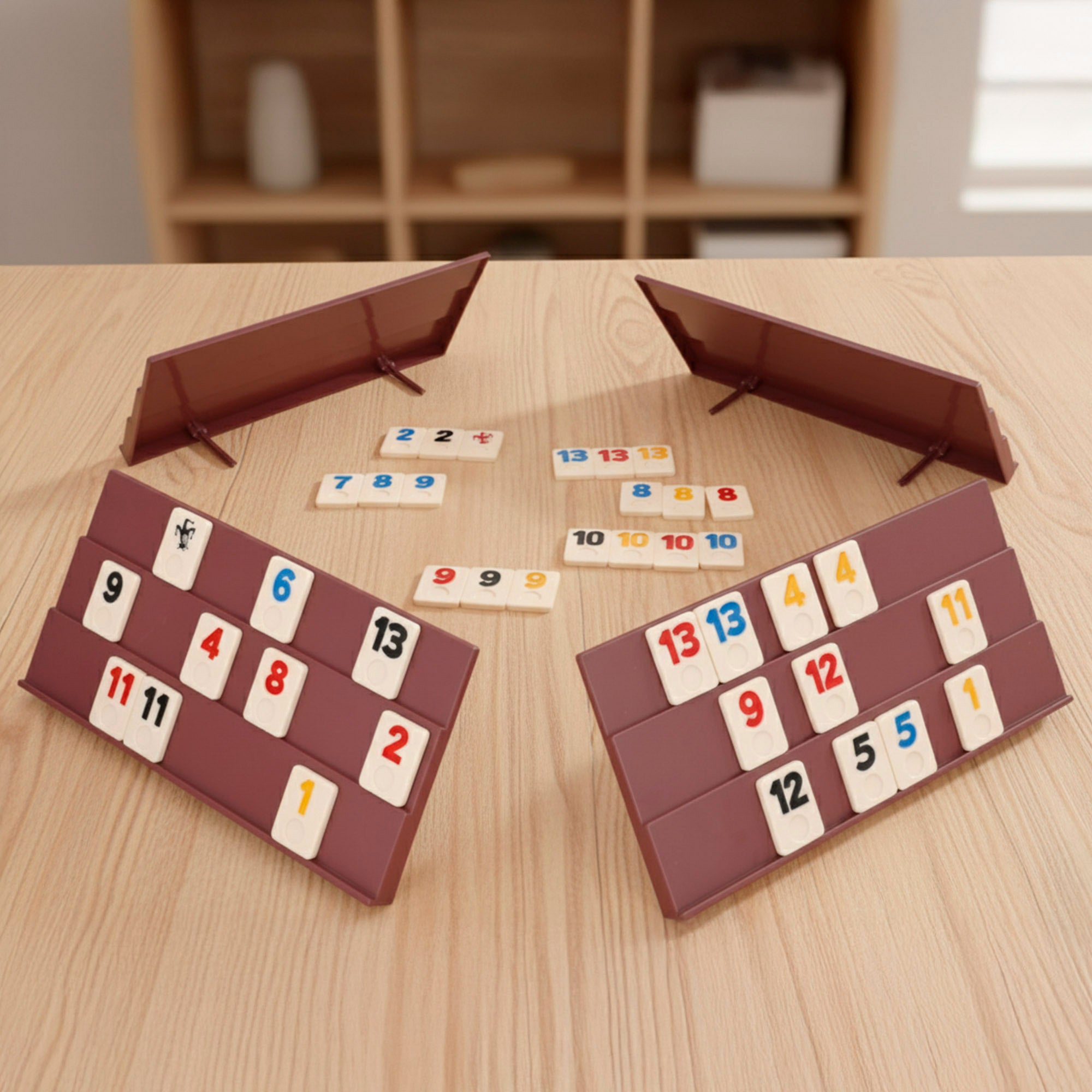 Juego de mesa Rummy clásico con fichas y soportes para 2 a 4 jugadores CB Games