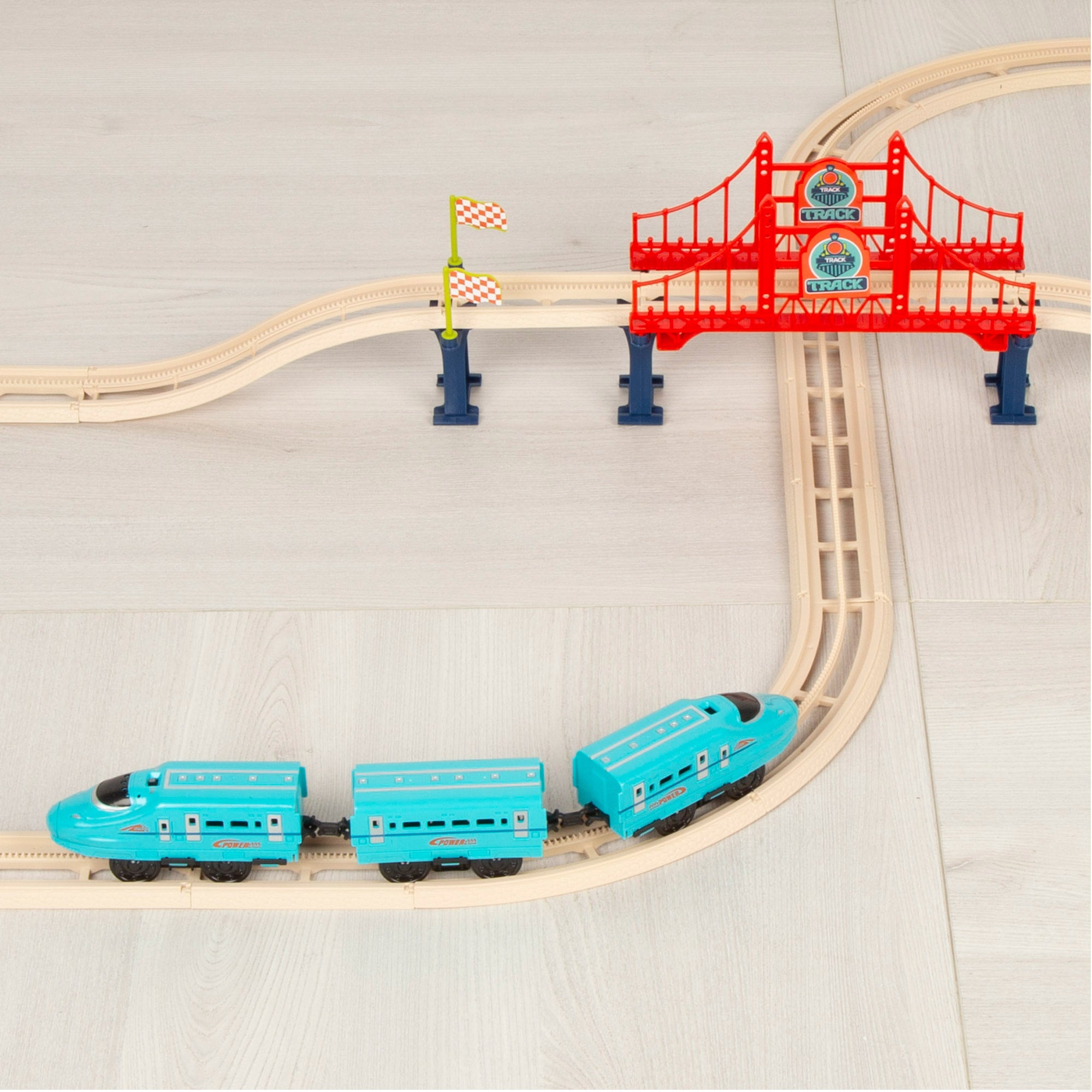 Tren eléctrico de juguete 43 piezas con sonido Speed & Go