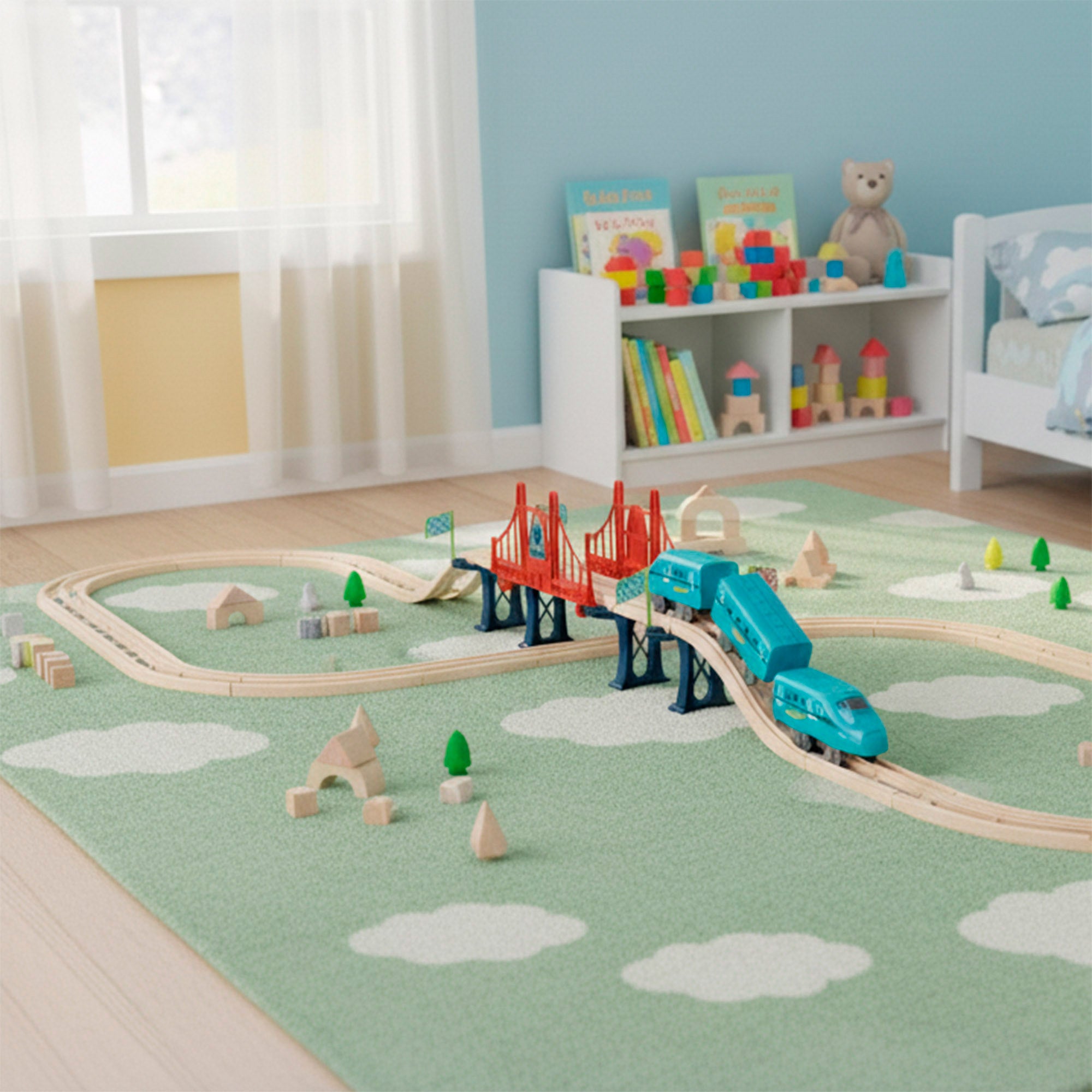 Tren eléctrico de juguete 43 piezas con sonido Speed & Go