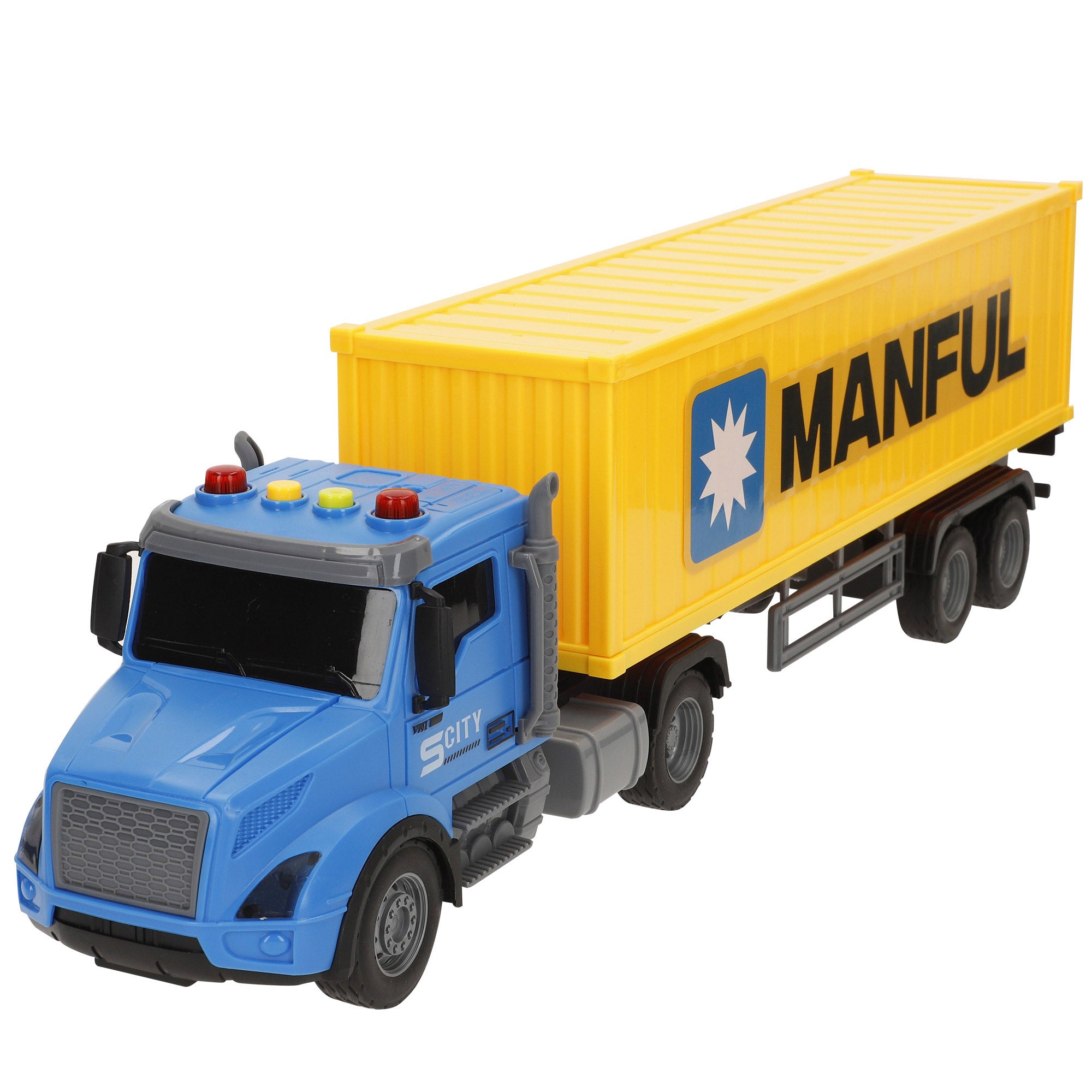 Camión contenedor fricción con luz y sonido Speed & Go