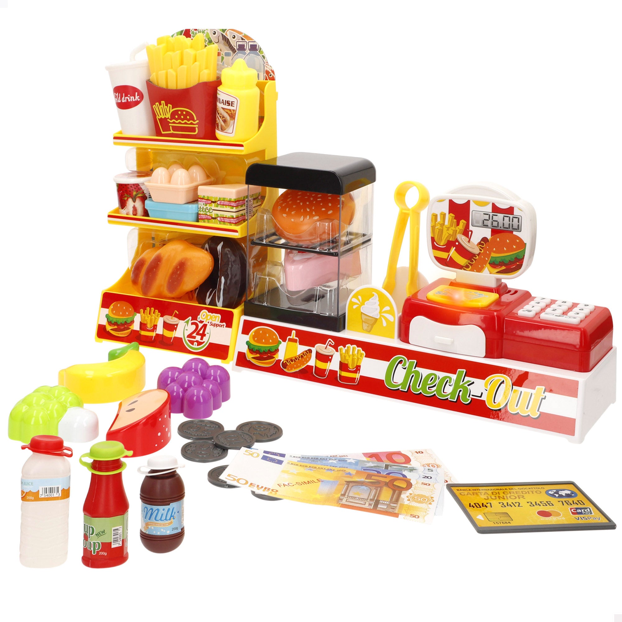 Supermercado de juguete con accesorios, luz y sonidos My Home