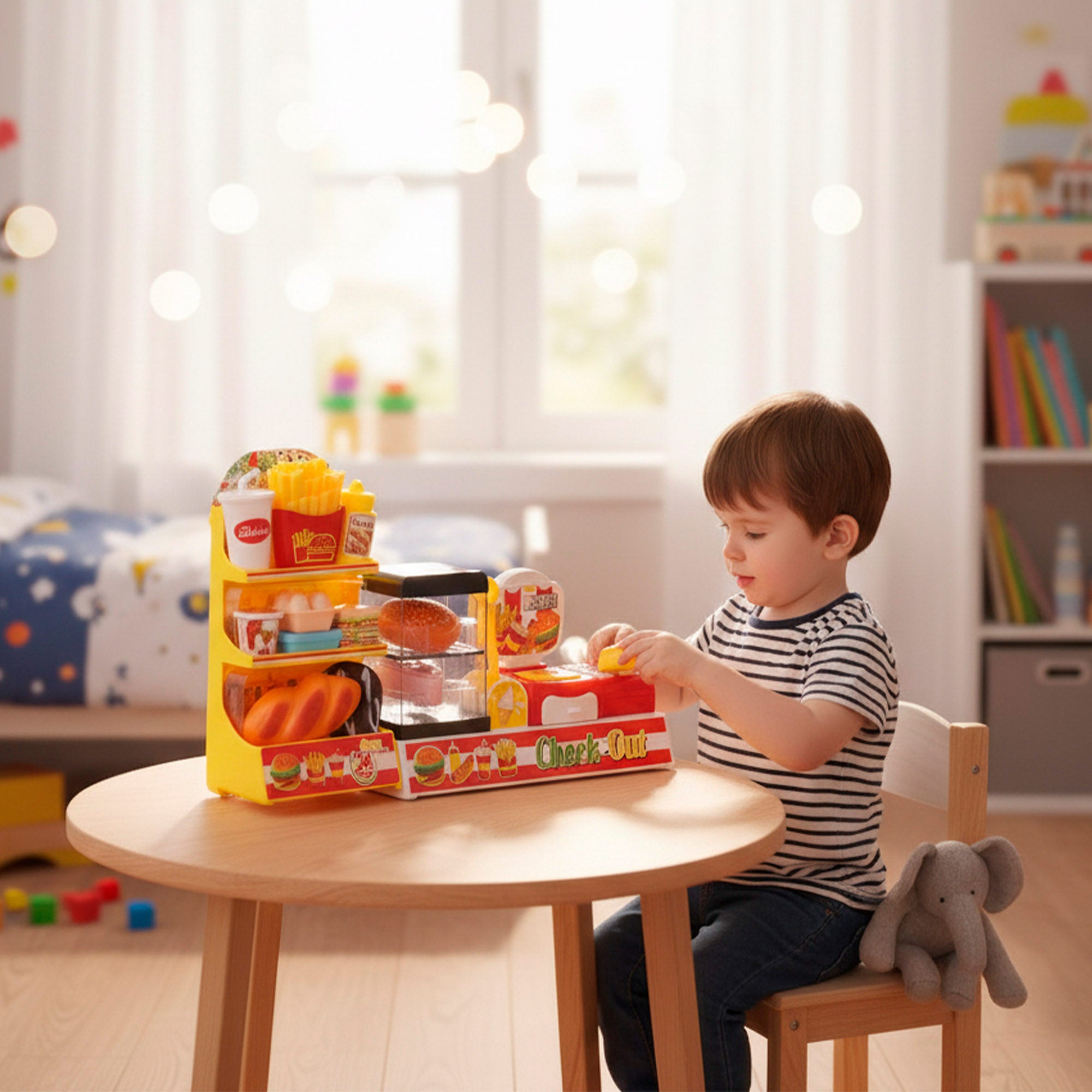 Supermercado de juguete con accesorios, luz y sonidos My Home