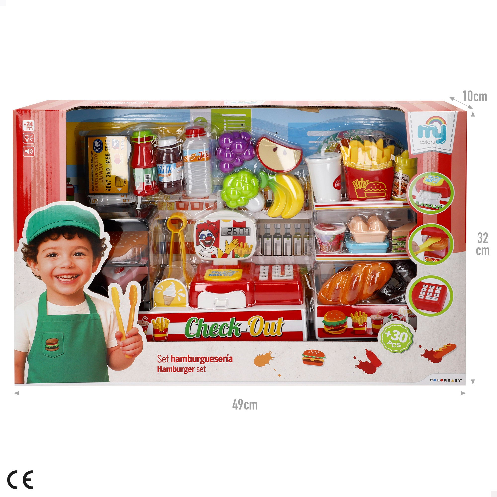 Supermercado de juguete con accesorios, luz y sonidos My Home