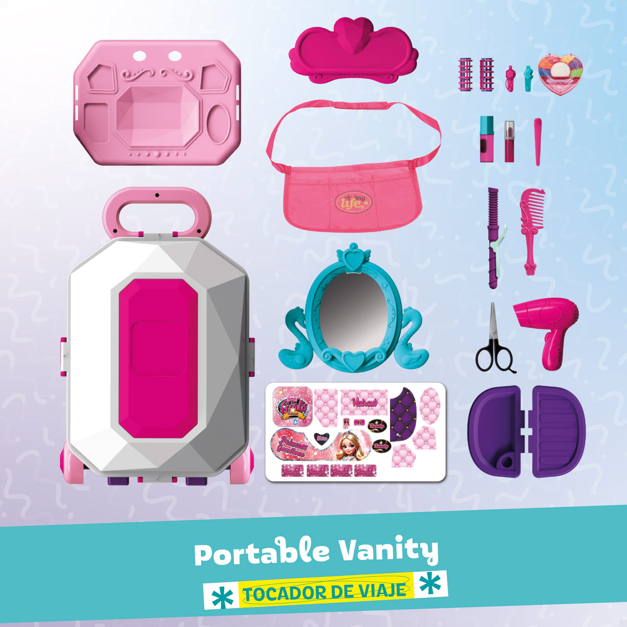 Trolley viaje tocador juguete con accesorios My Home