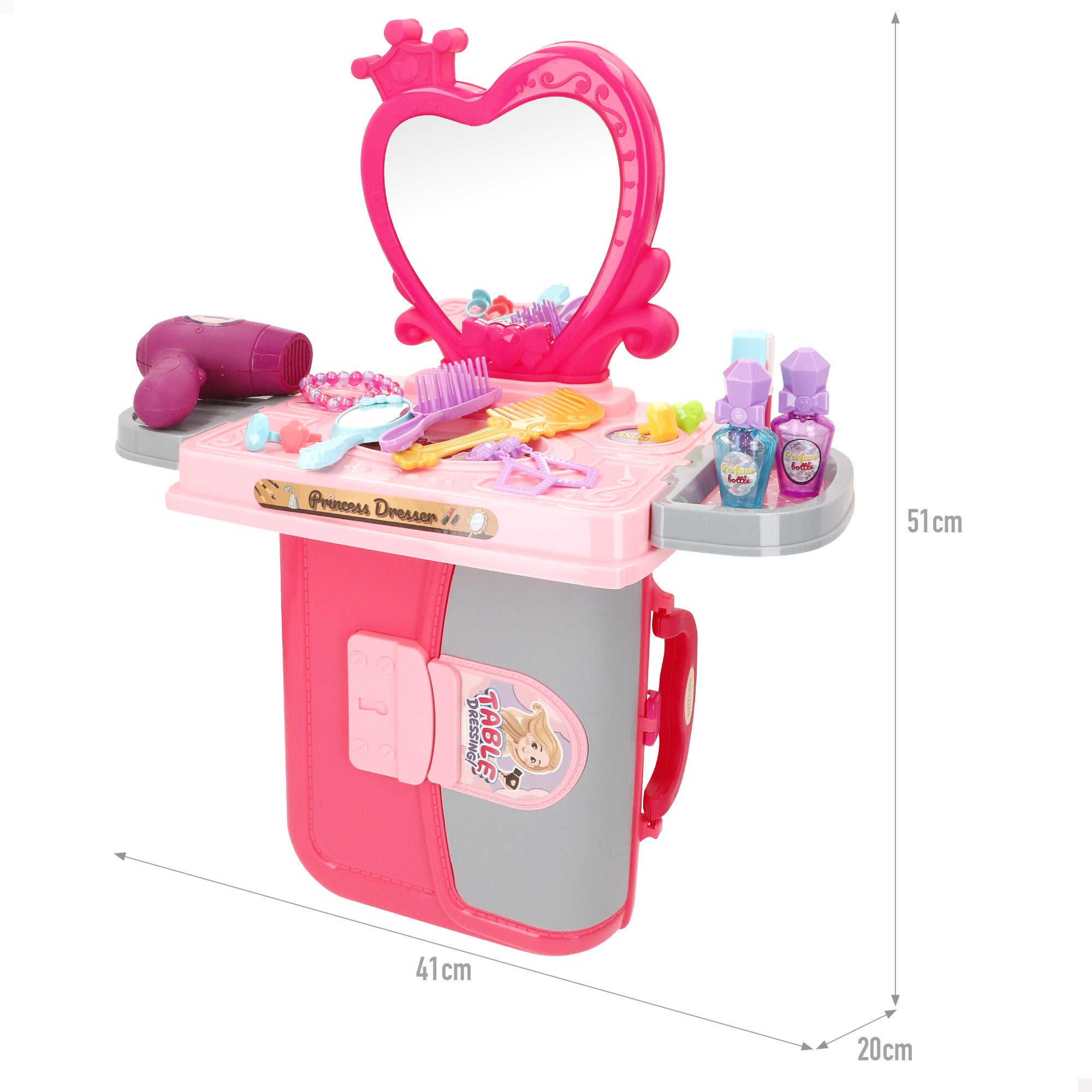 Maletín tocador juguete 3 en 1 con accesorios My Home