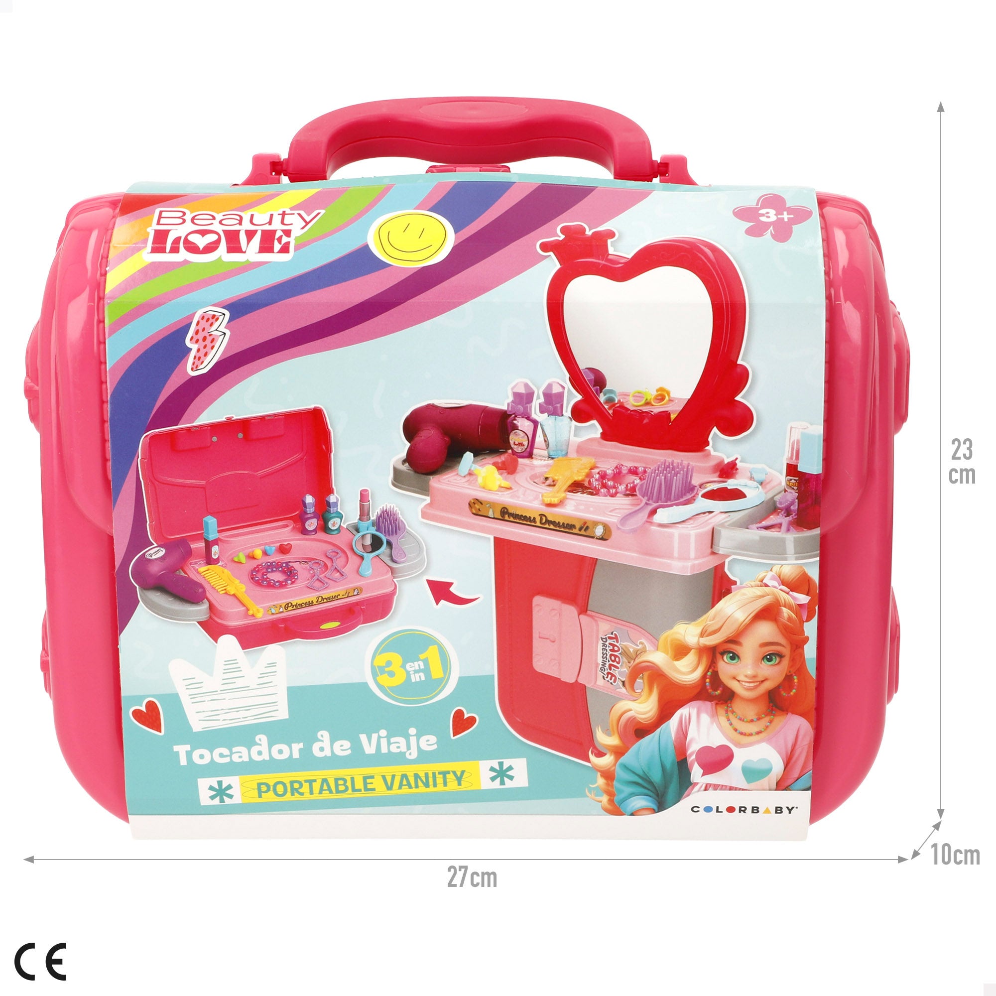 Maletín tocador juguete 3 en 1 con accesorios My Home