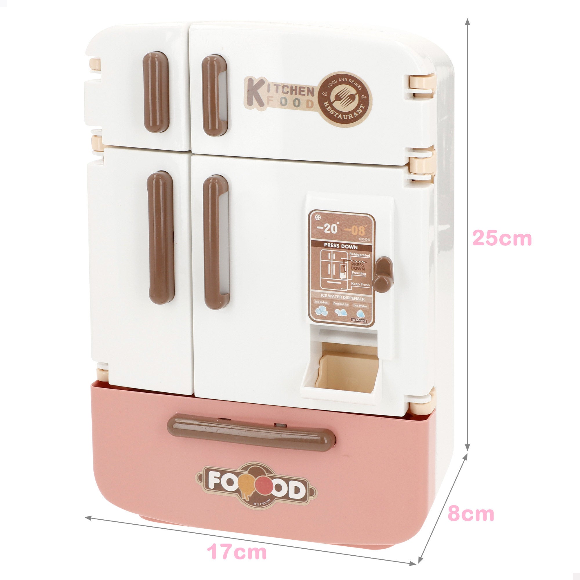 Frigorífico miniatura con alimentos luz y sonido My Mini World