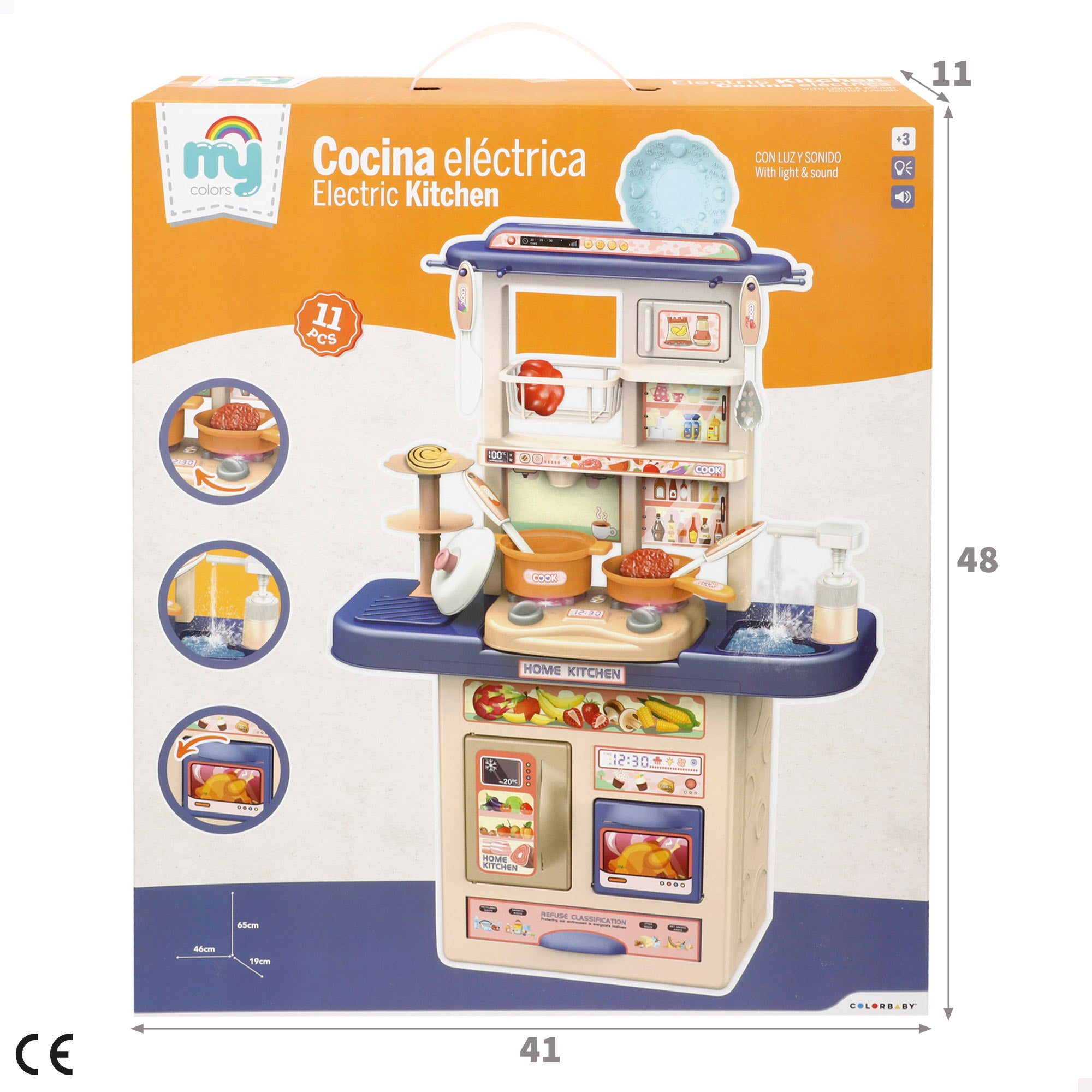 Cocina de juguete con alimentos luz y sonido My Home