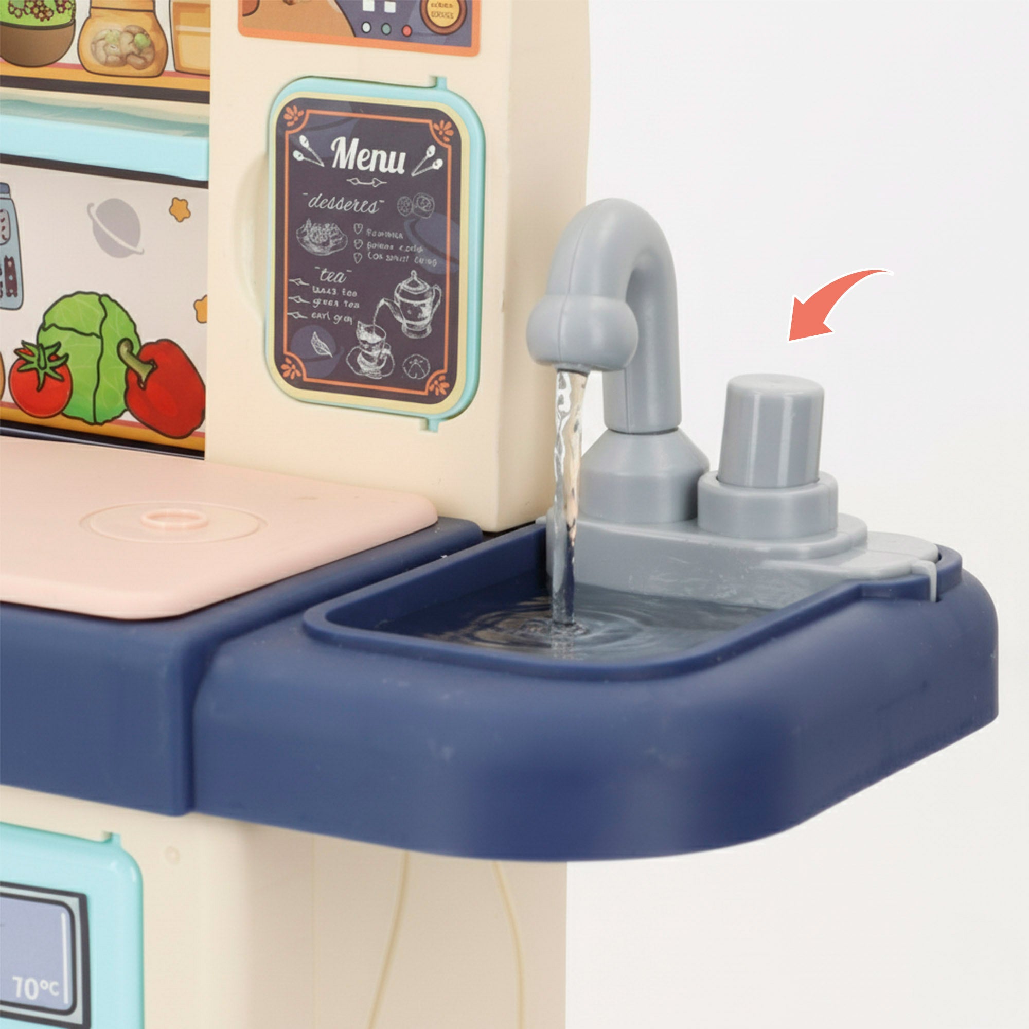 Cocina miniatura con alimentos luz y sonido My Home