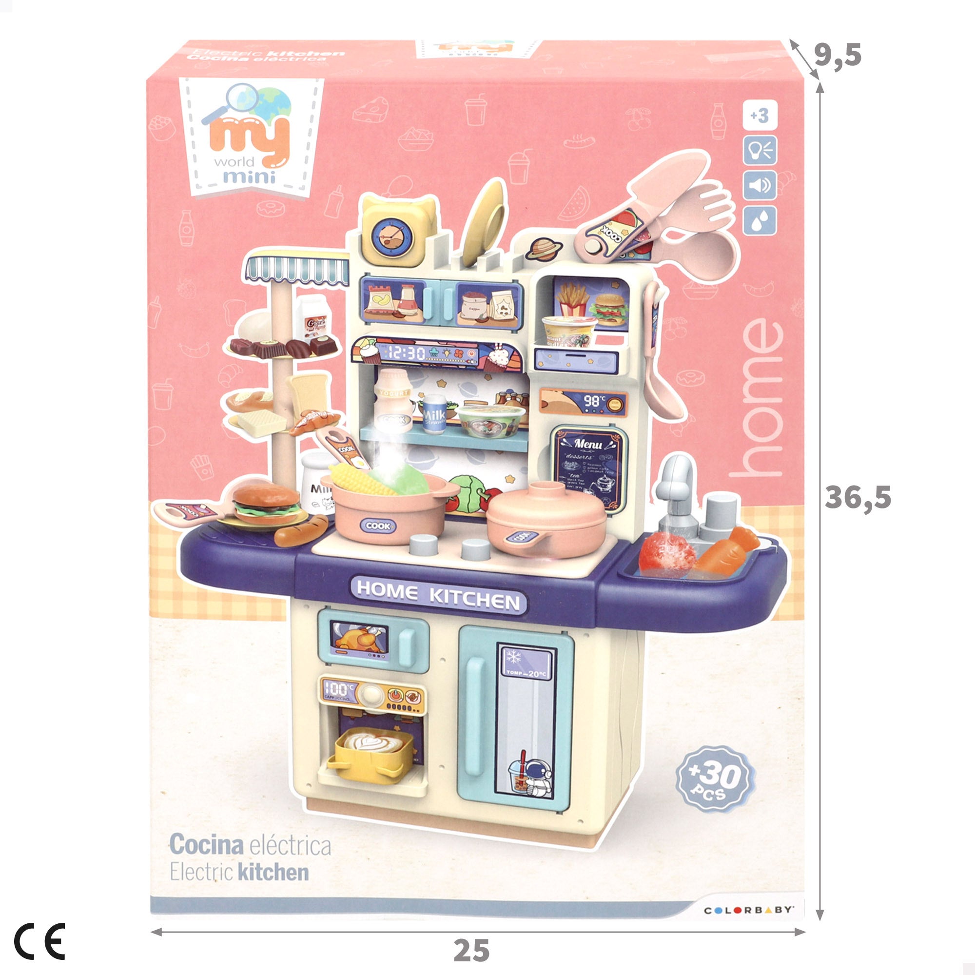 Cocina miniatura con alimentos luz y sonido My Home