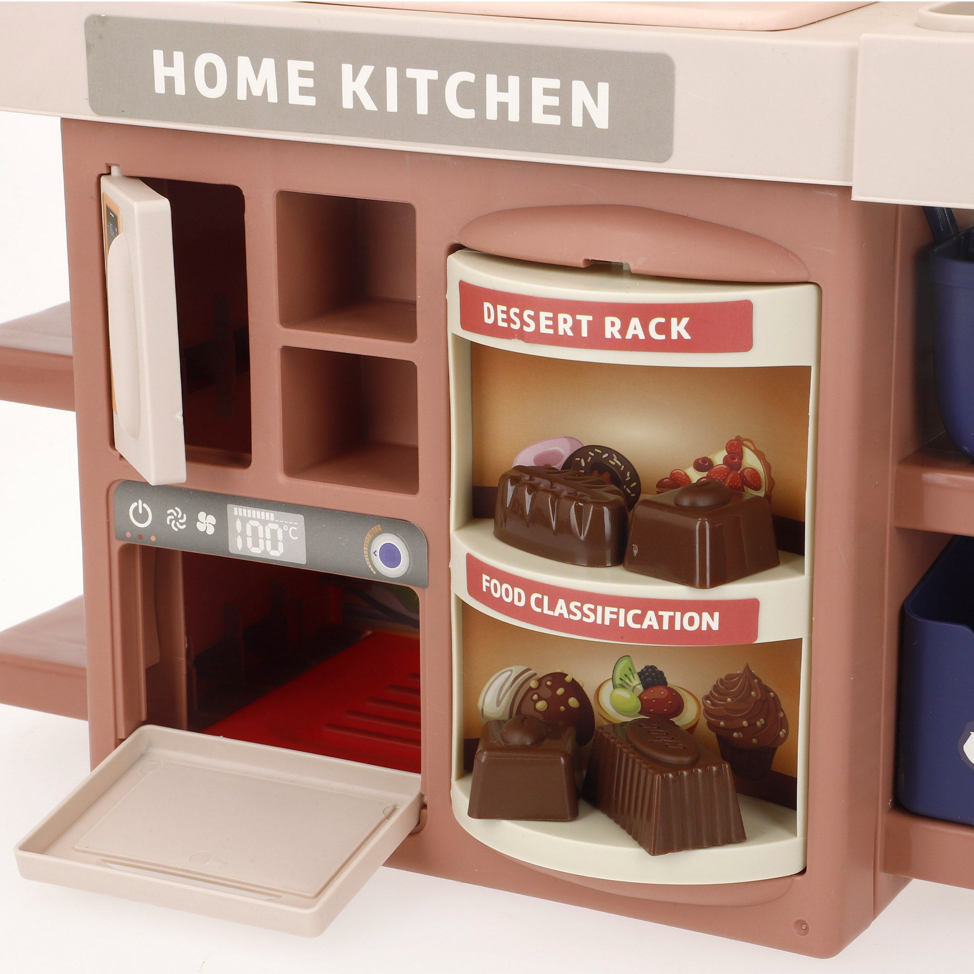 Cocina miniatura pastel con alimentos luz y sonido My Home