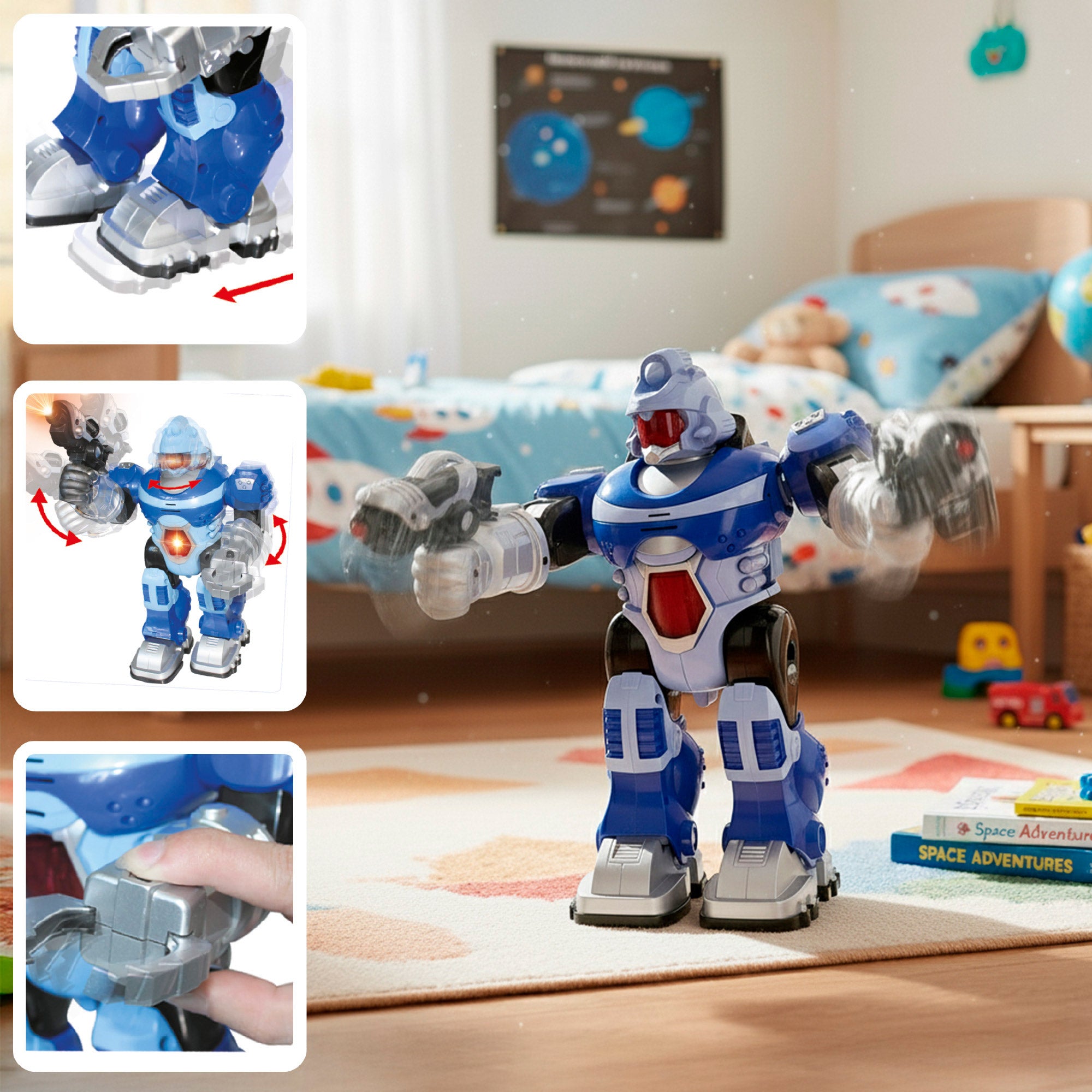 Robot de juguete con luz y sonido Warriors