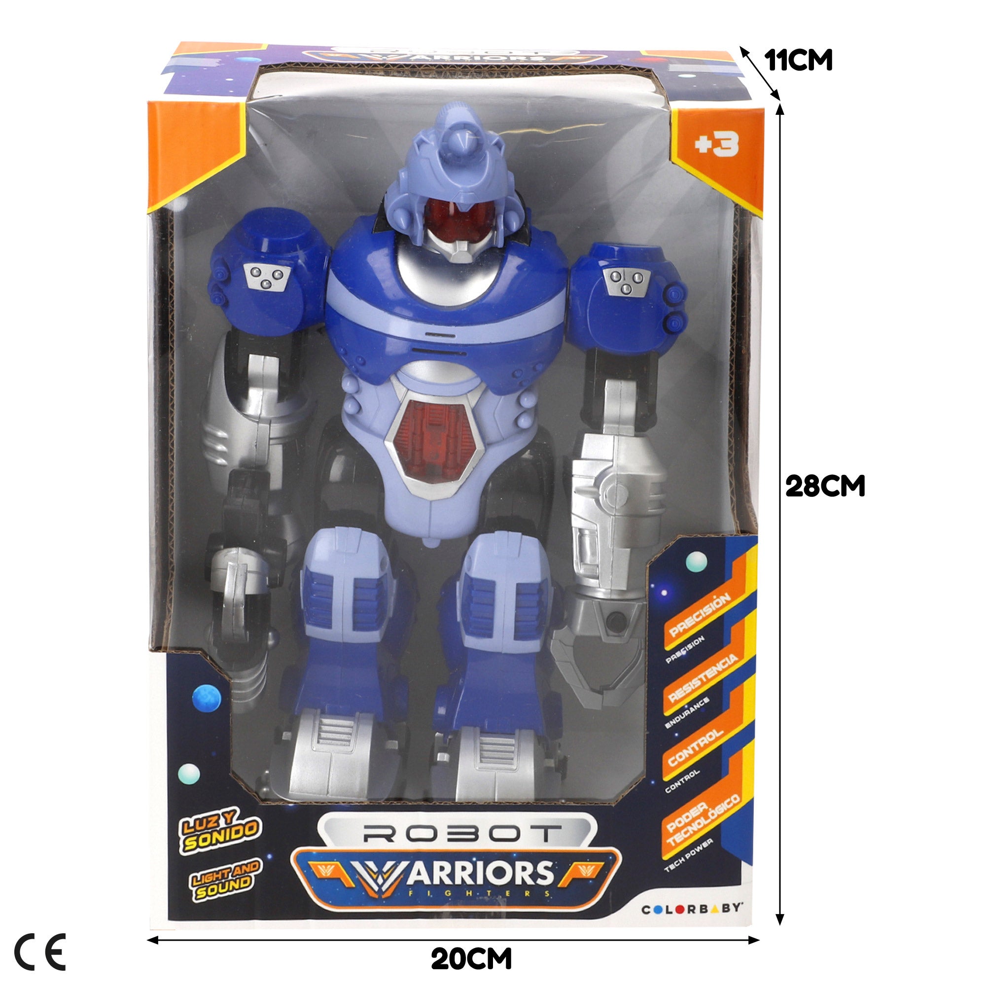 Robot de juguete con luz y sonido Warriors