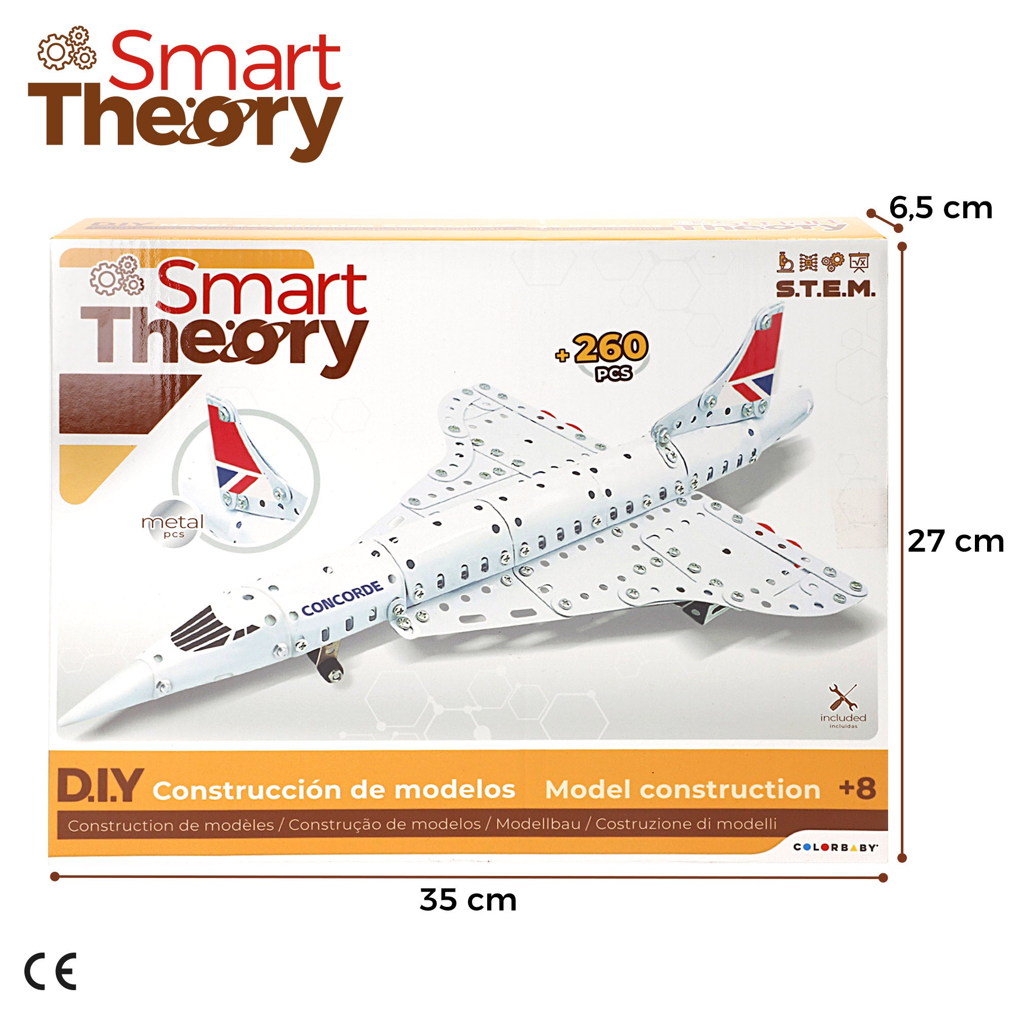 Juego construcción avión de metal 260 piezas Smart Theory