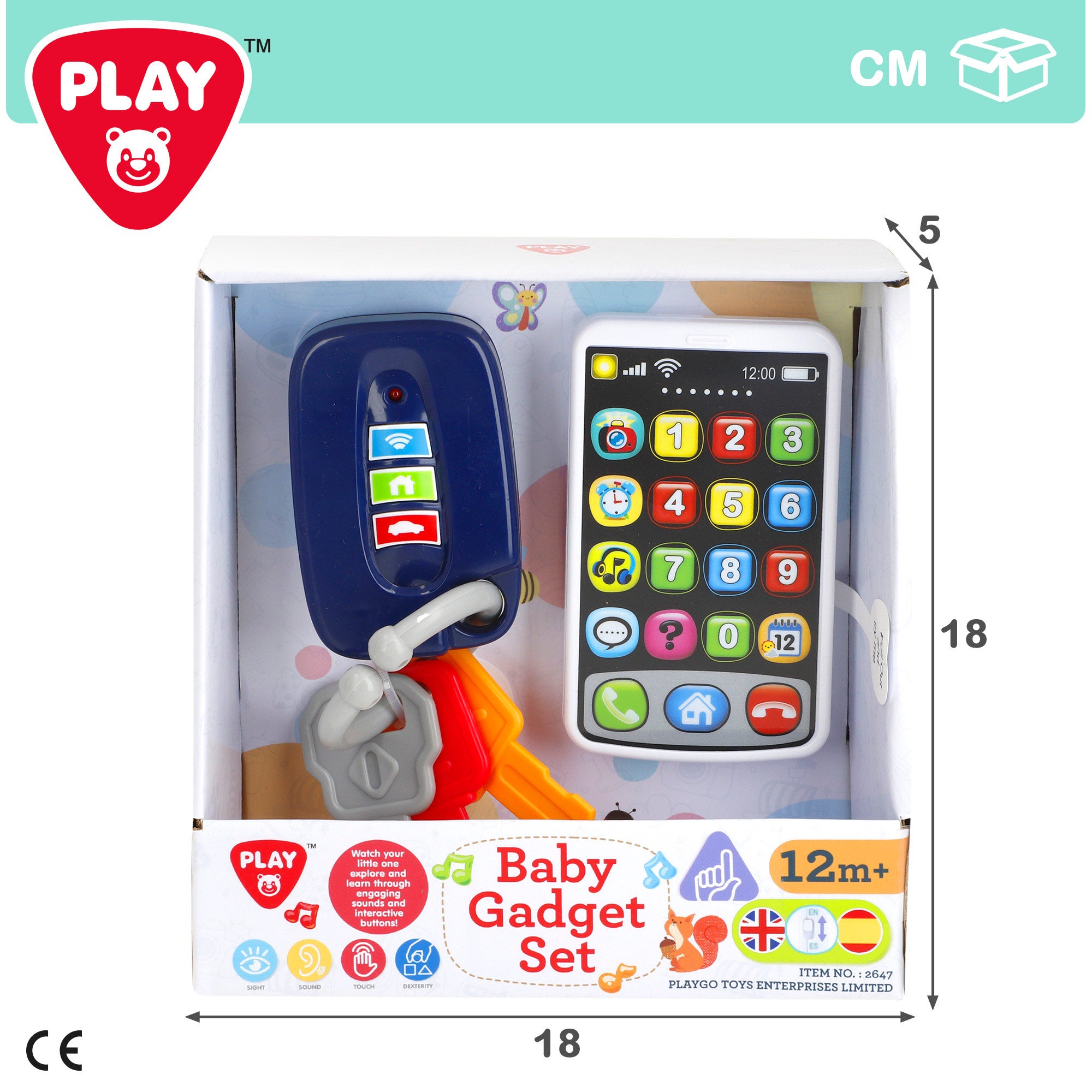 PLAY Set de teléfono y llaves interactivas para bebé
