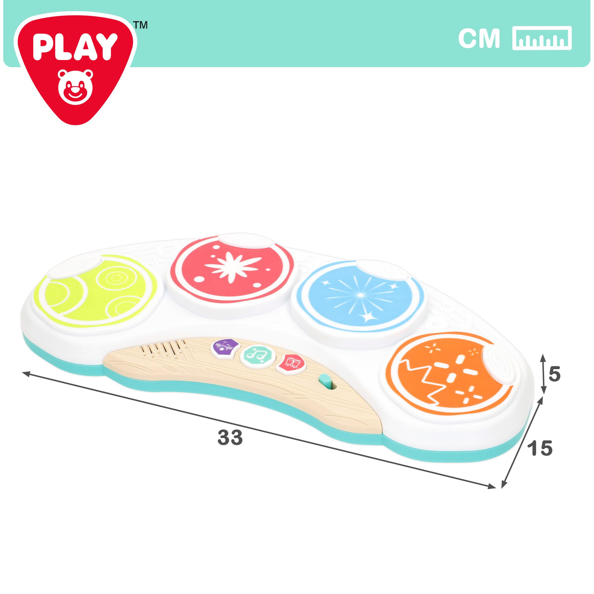 PLAY Xilófono eléctrico infantil de juguete con luces y sonidos