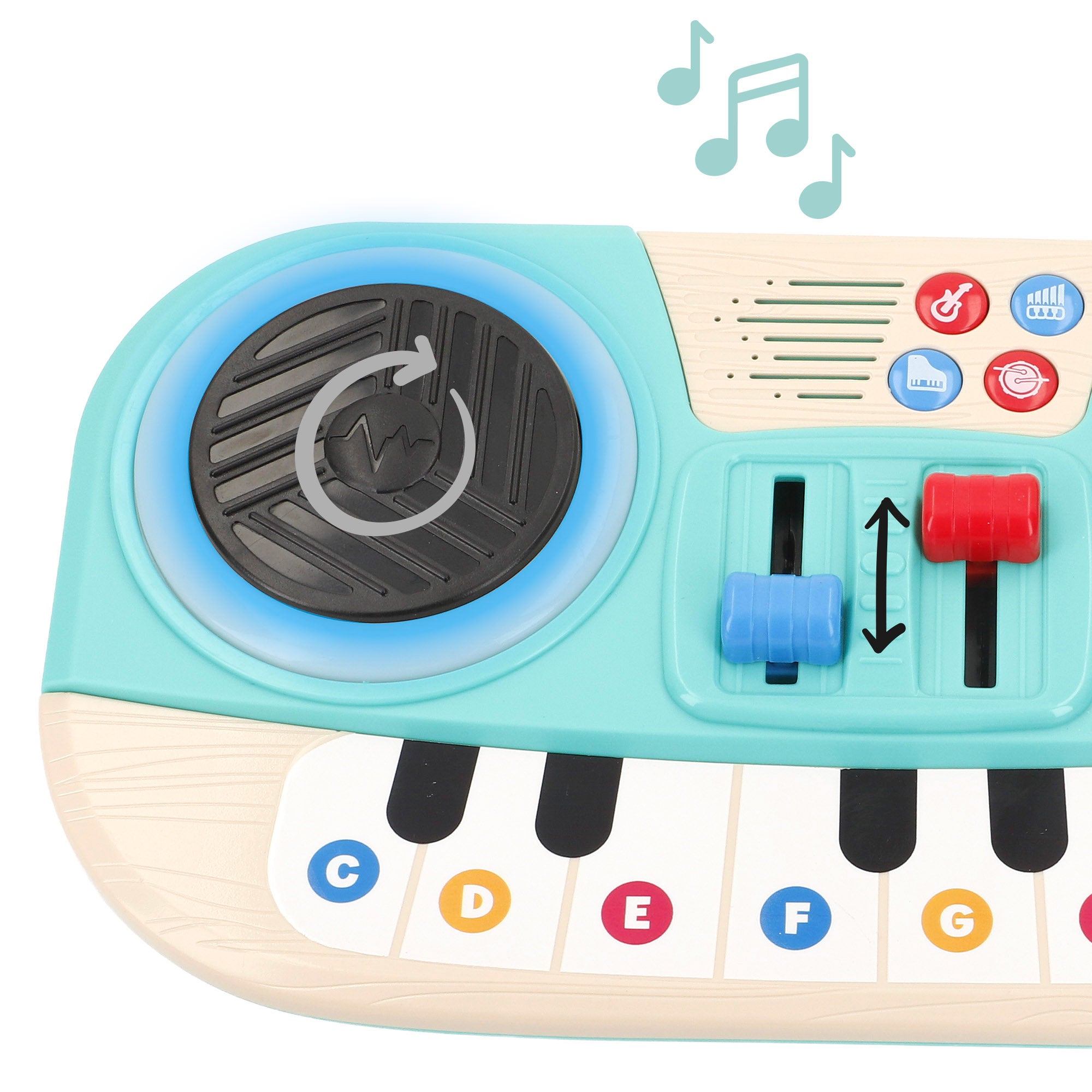 PLAY Teclado electrónico DJ infantil con luces y sonidos