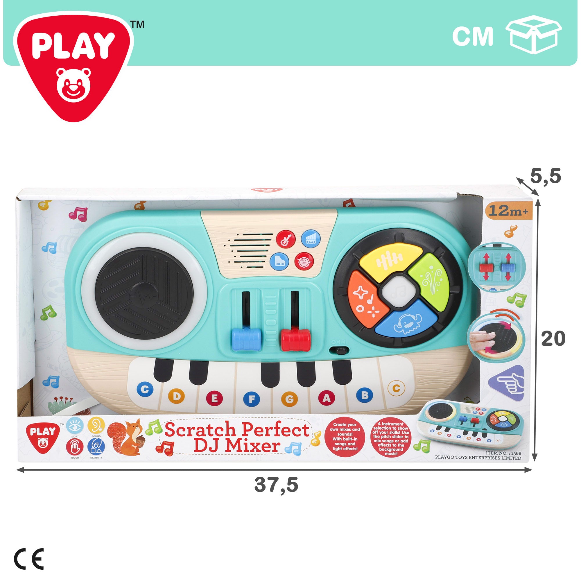 PLAY Teclado electrónico DJ infantil con luces y sonidos