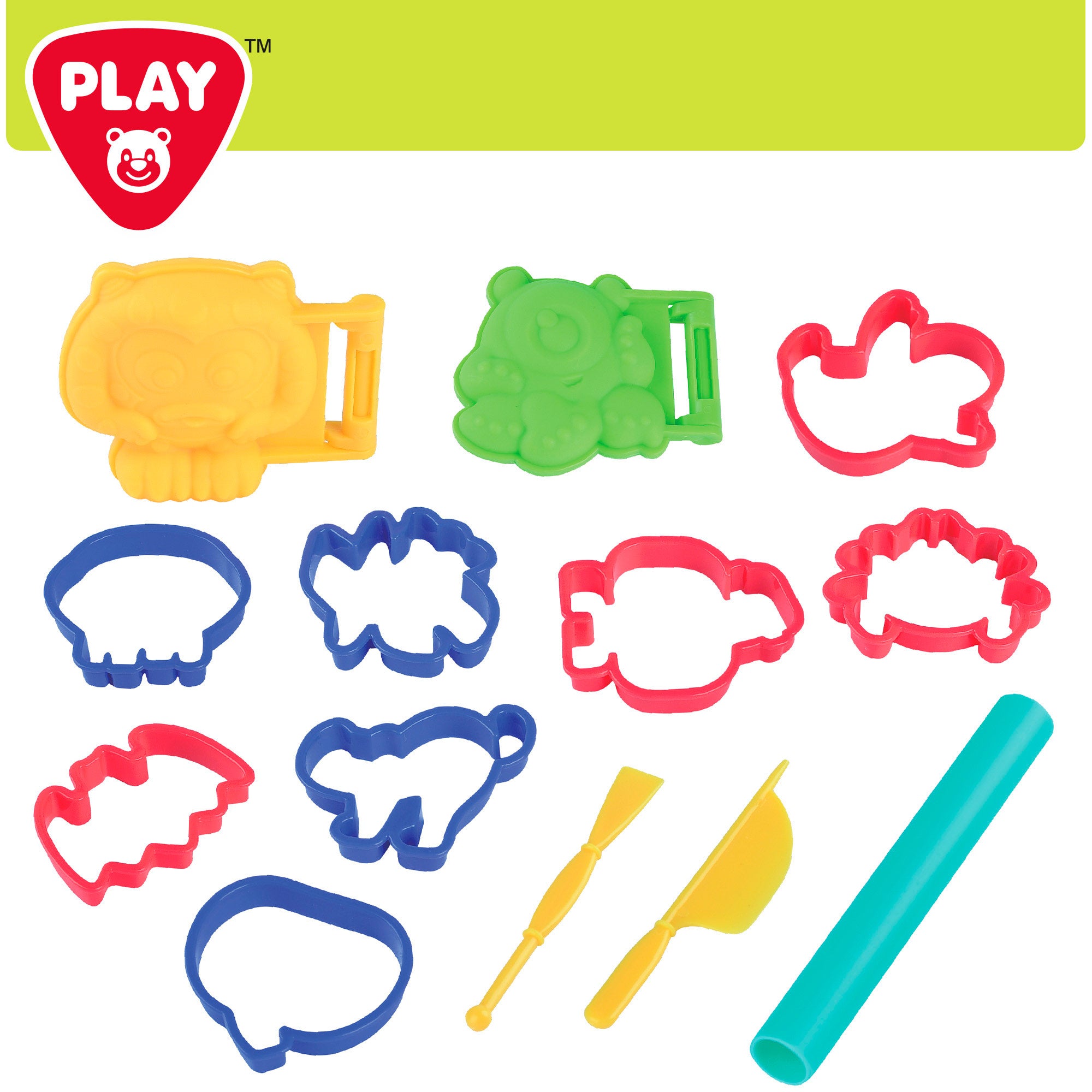 PLAY Juego de plastilina monstruos con moldes y accesorios