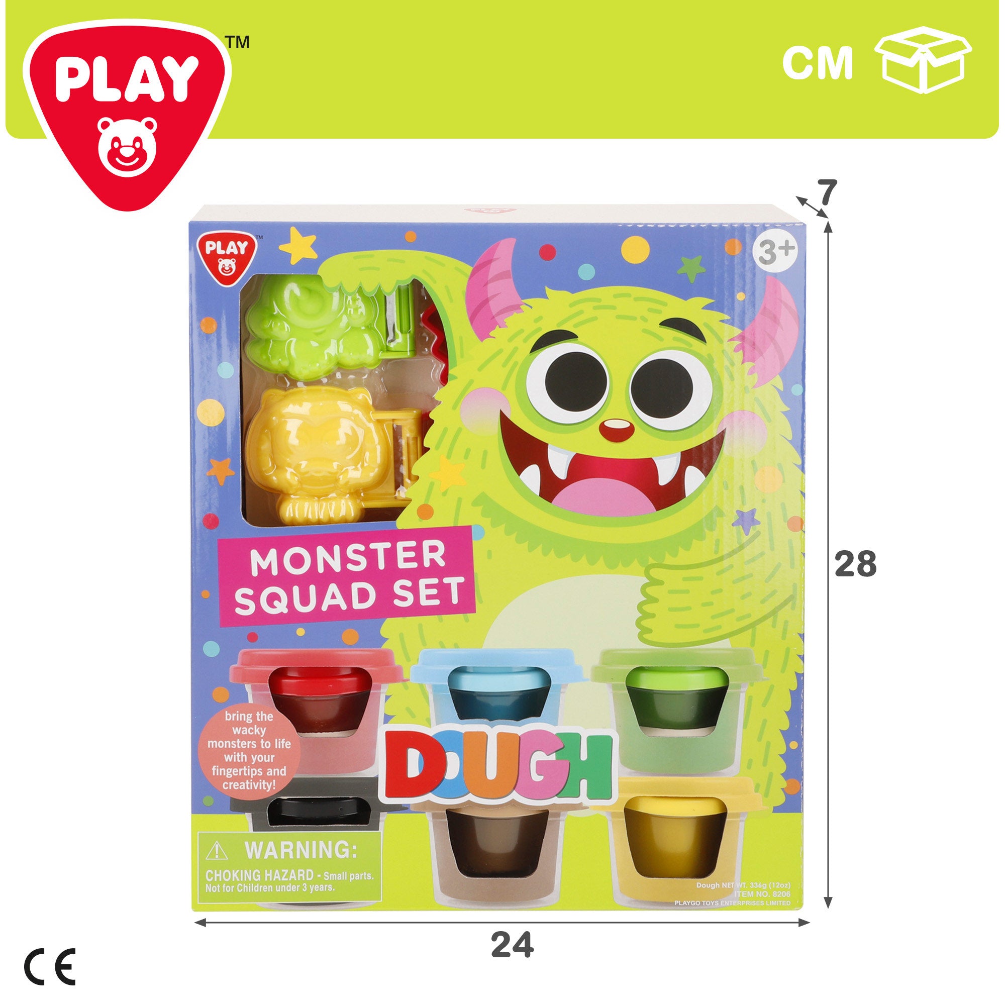 PLAY Juego de plastilina monstruos con moldes y accesorios