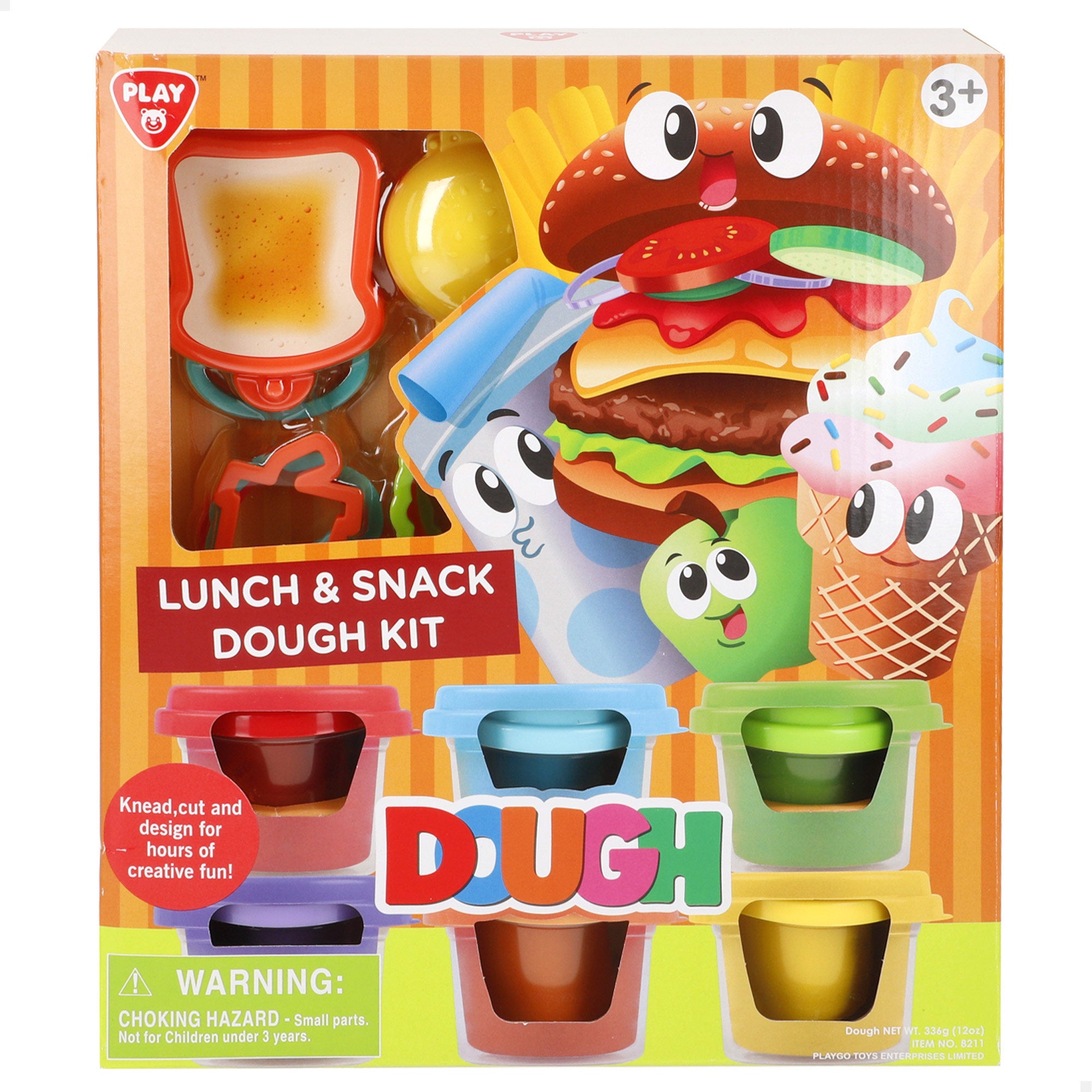 PLAY Juego de plastilina comida con moldes y accesorios