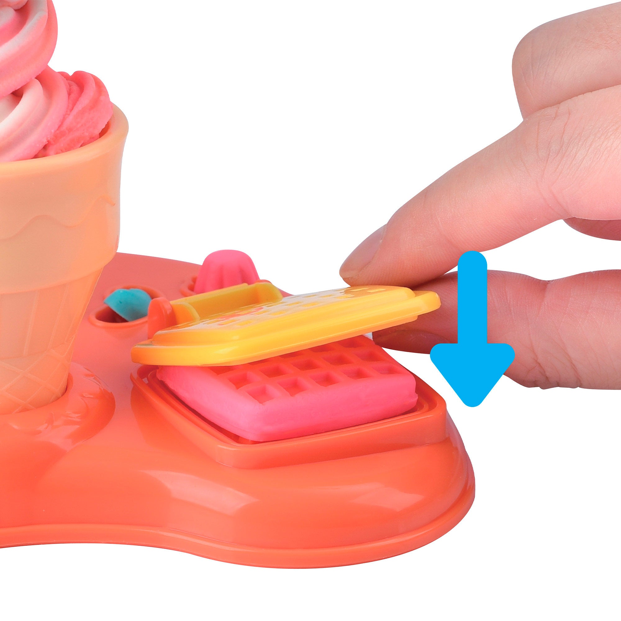PLAY Juego de plastilina máquina de helados con moldes y accesorios