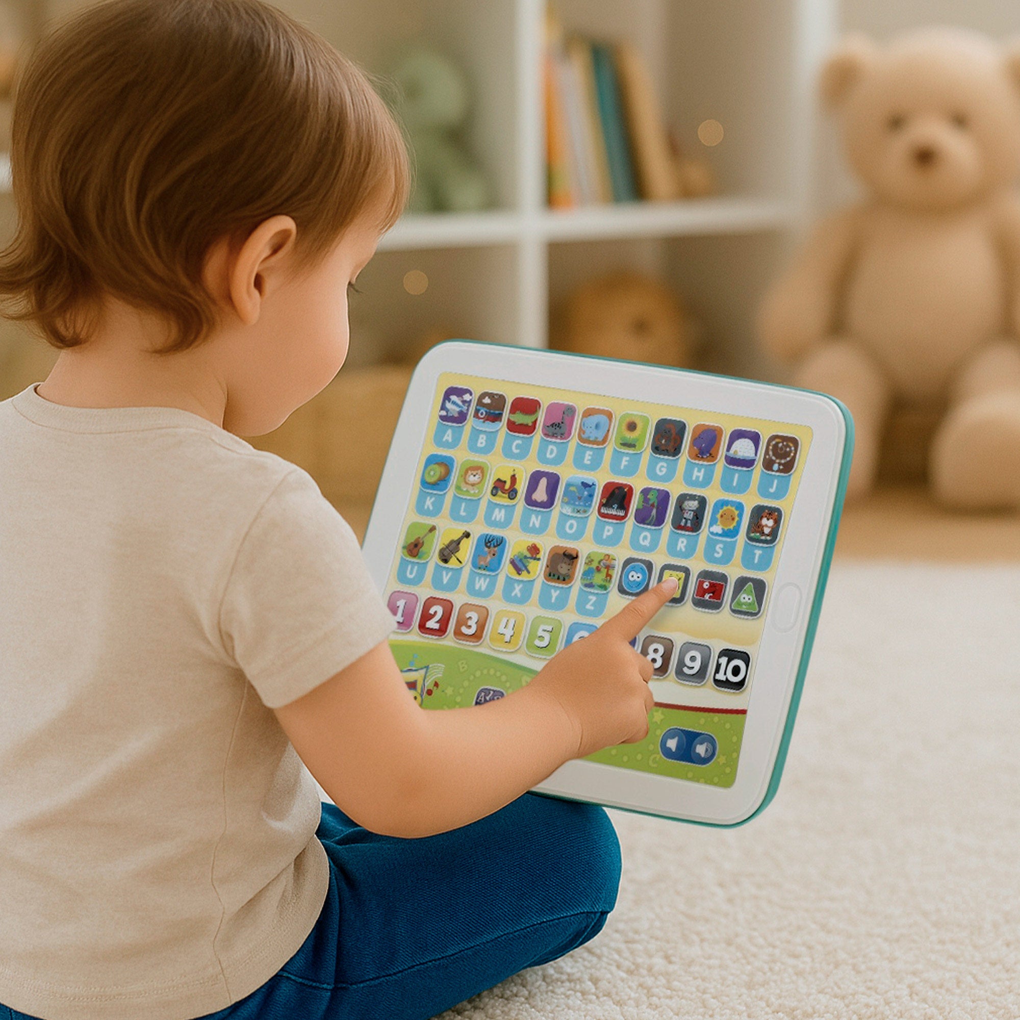 PLAY Tablet educativa español e inglés con letras, números y sonidos