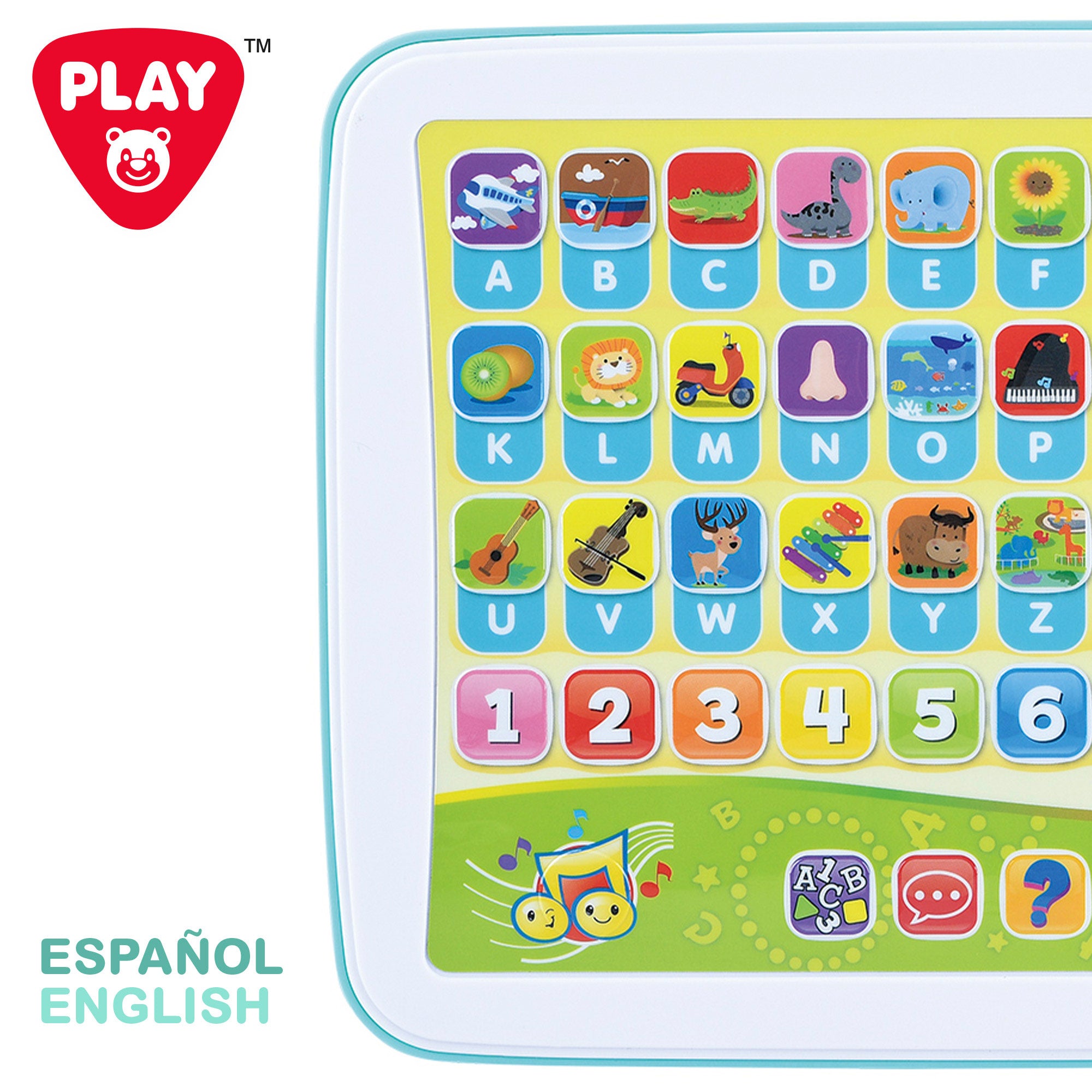 PLAY Tablet educativa español e inglés con letras, números y sonidos
