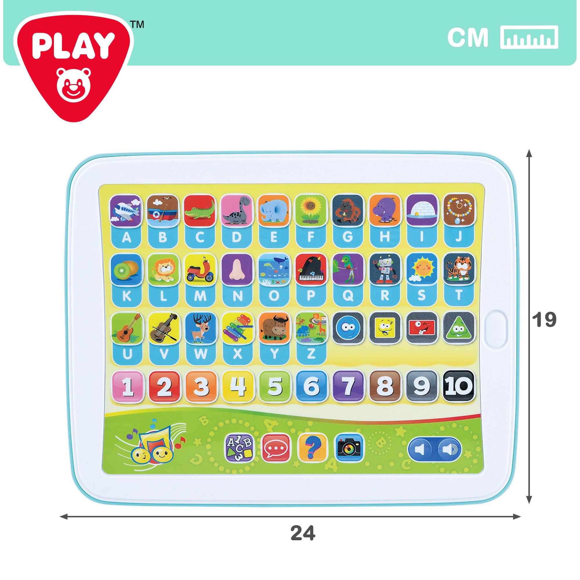 PLAY Tablet educativa español e inglés con letras, números y sonidos