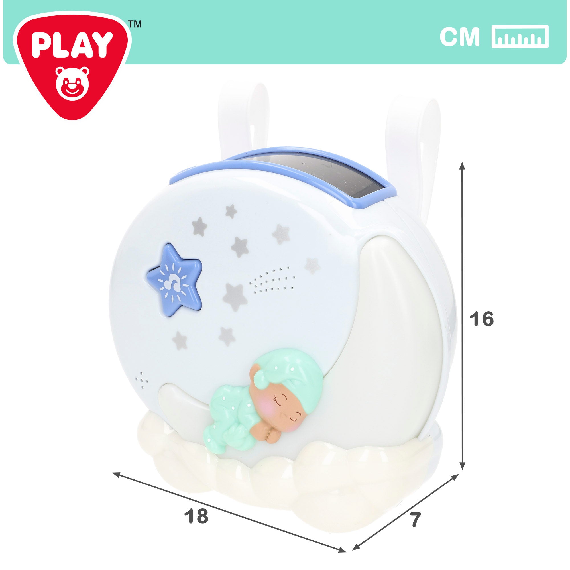 PLAY Proyector de cuna con luz y música estrellas para bebés