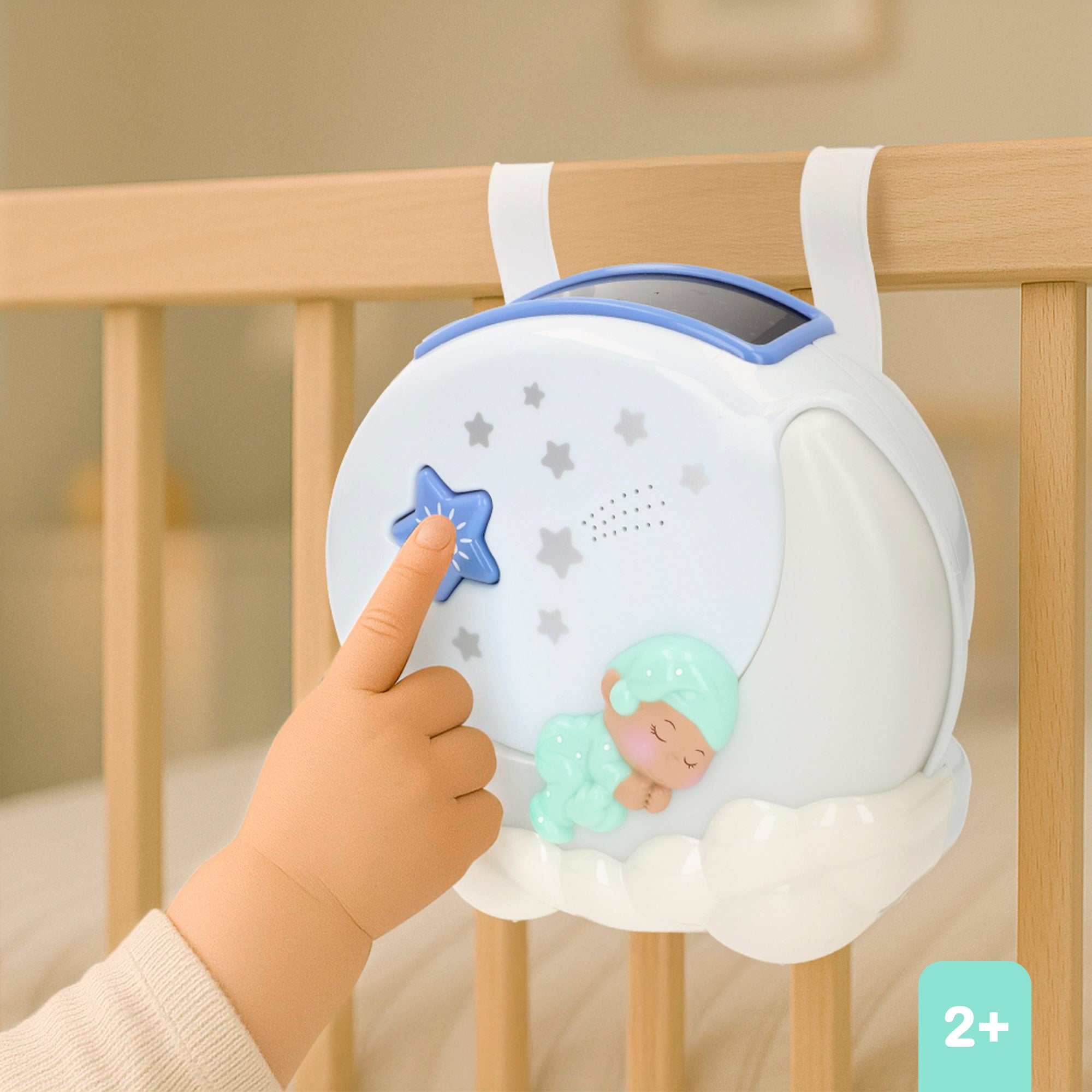 PLAY Proyector de cuna con luz y música estrellas para bebés