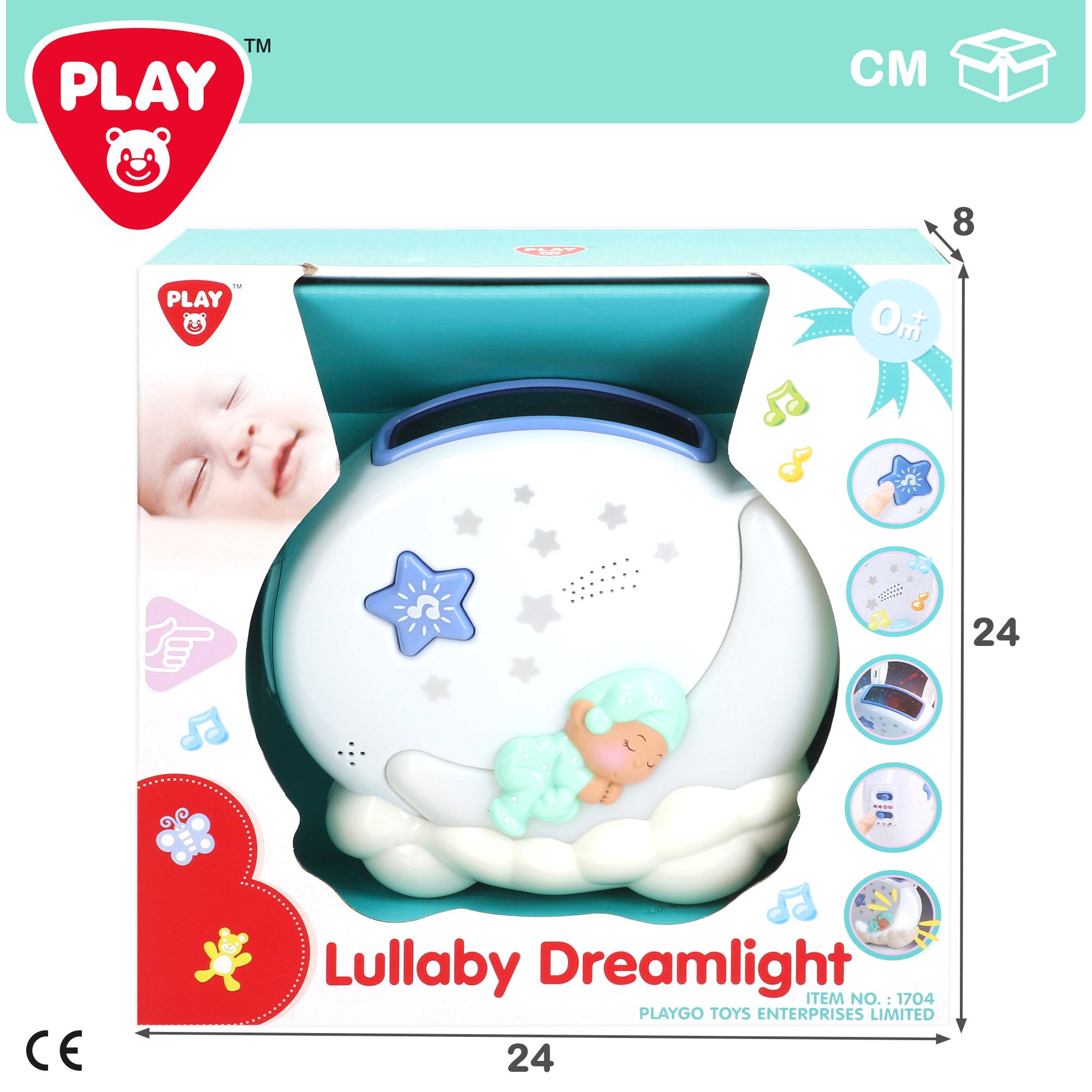 PLAY Proyector de cuna con luz y música estrellas para bebés