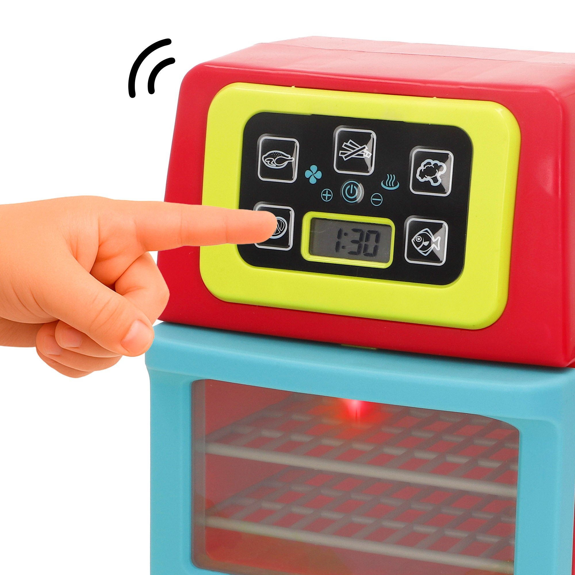 PLAY Freidora aire eléctrica de juguete con 14 piezas luces y sonidos