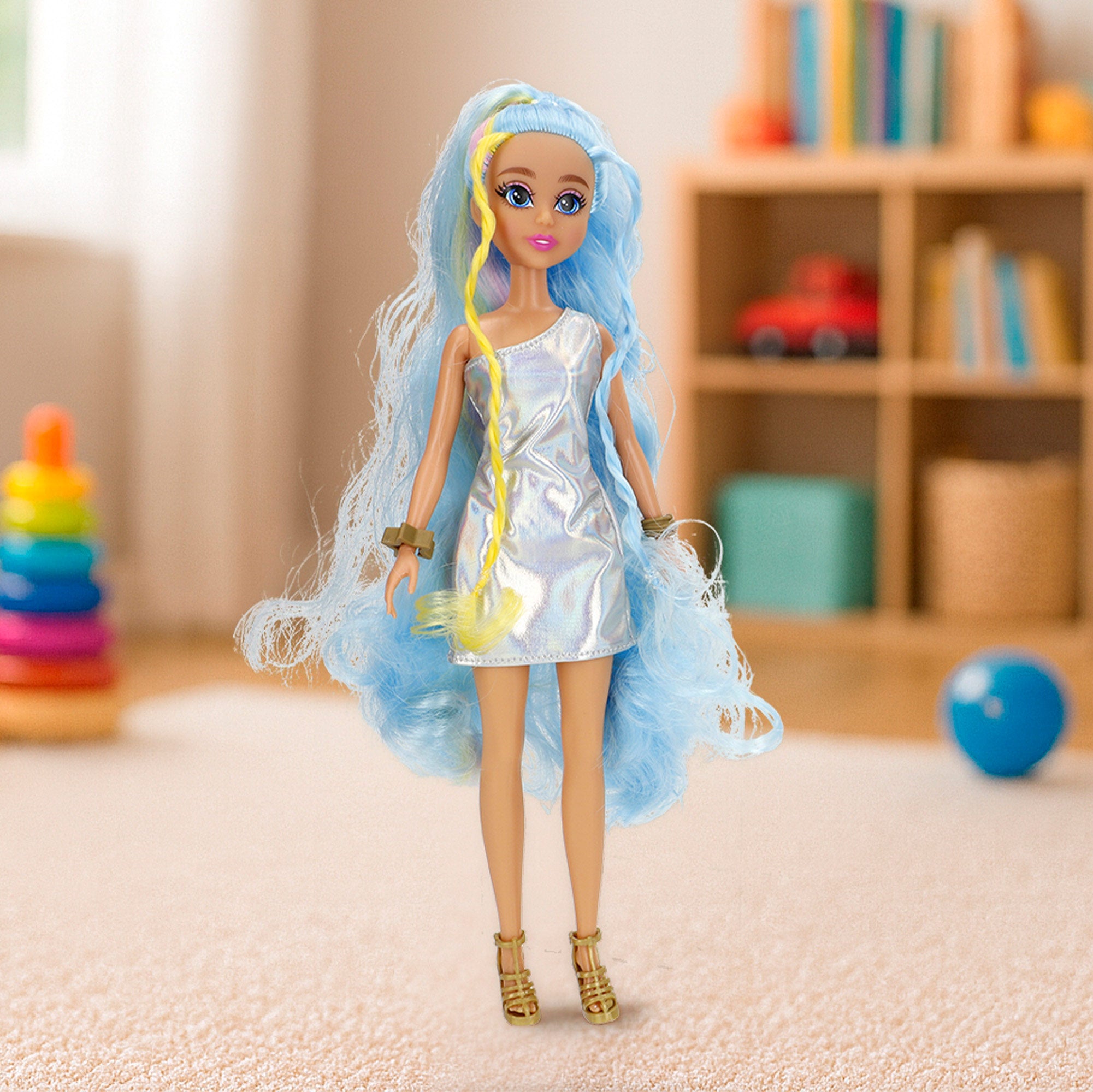 Muñeca glame up 30cm pelo largo con maquilaje y accesorios Dreameez