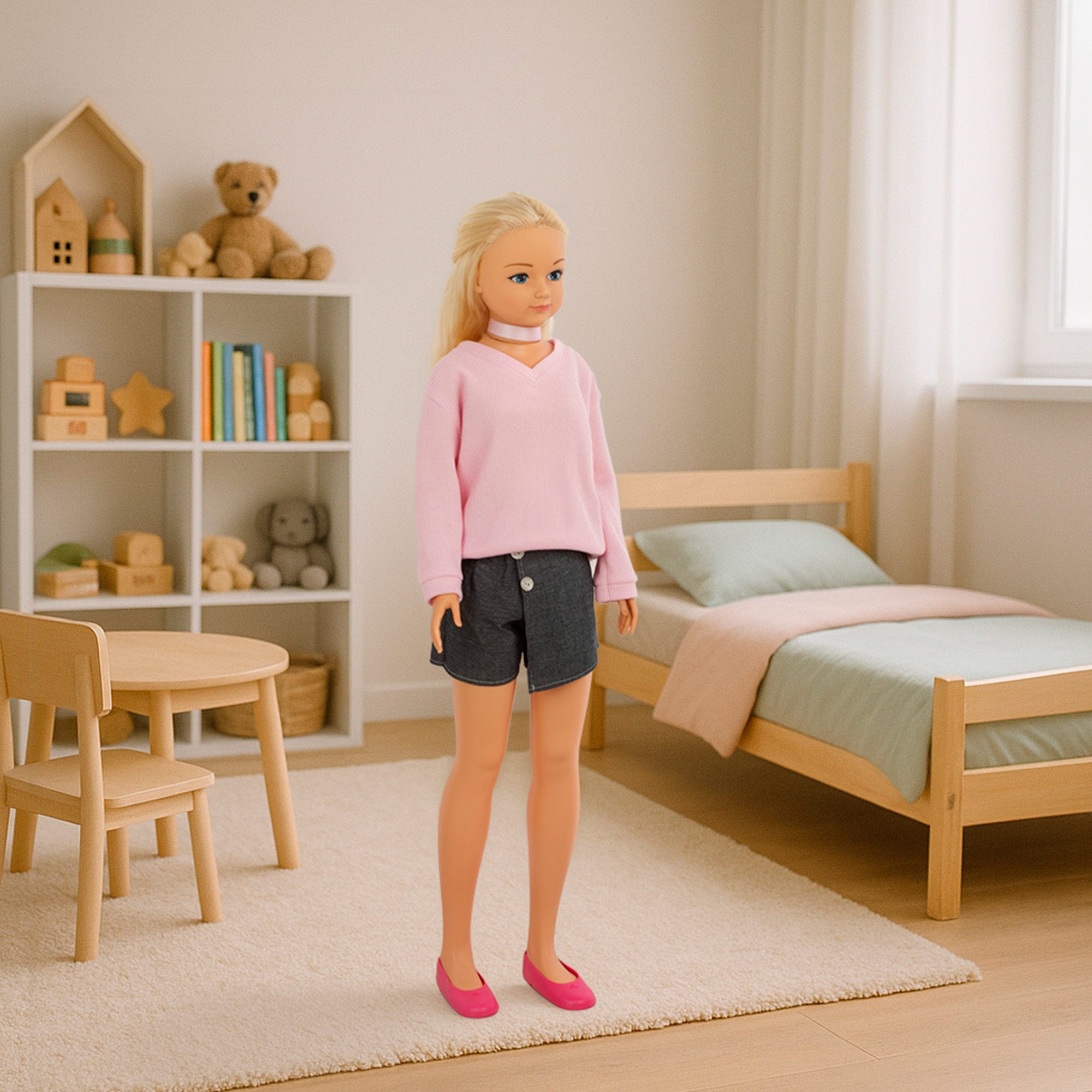 Muñeca grande con falda 105 cm Maria Casual