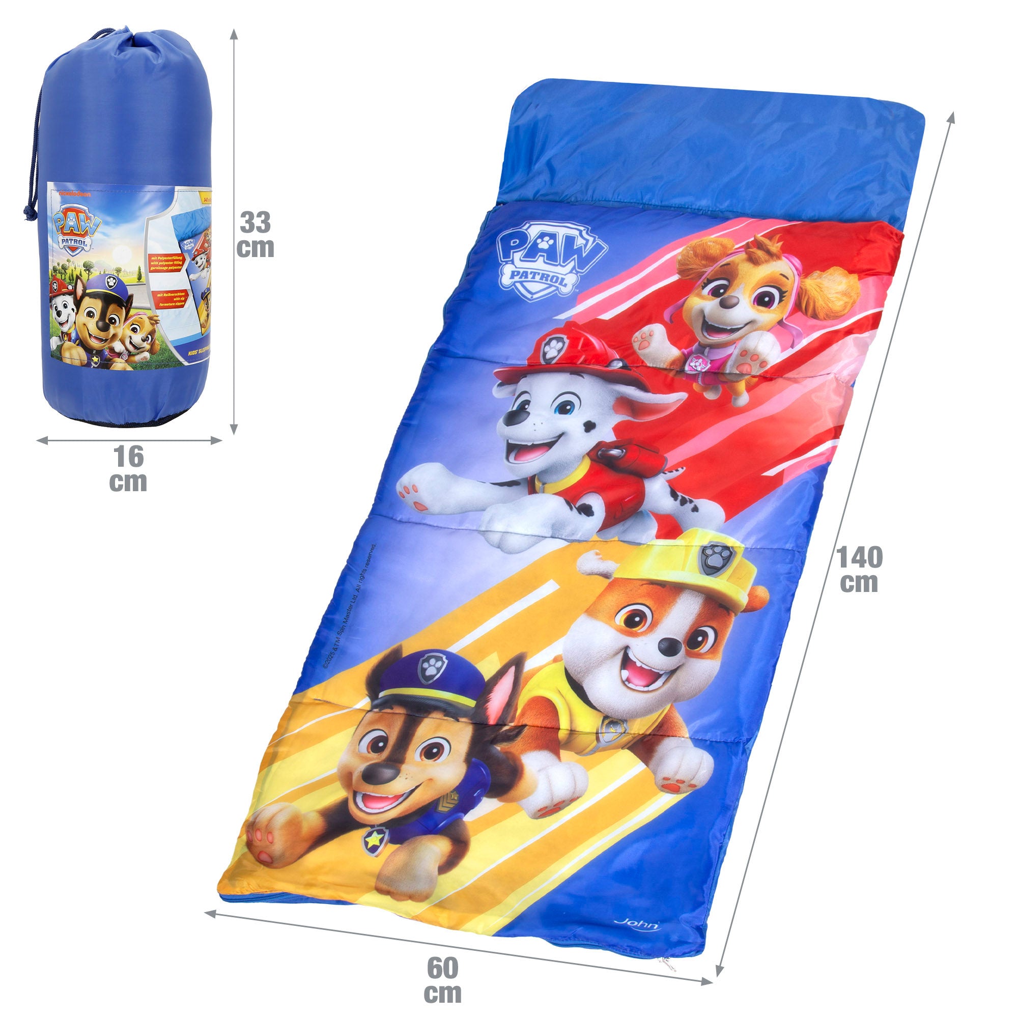 La Patrulla Canina Saco de dormir niños 140x60 cm
