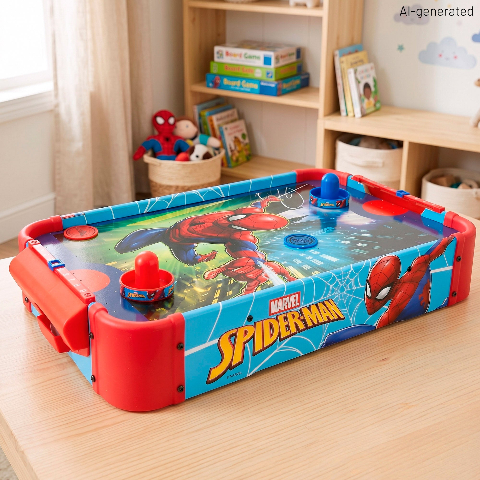 Spiderman Air Hockey de mesa + 4 años