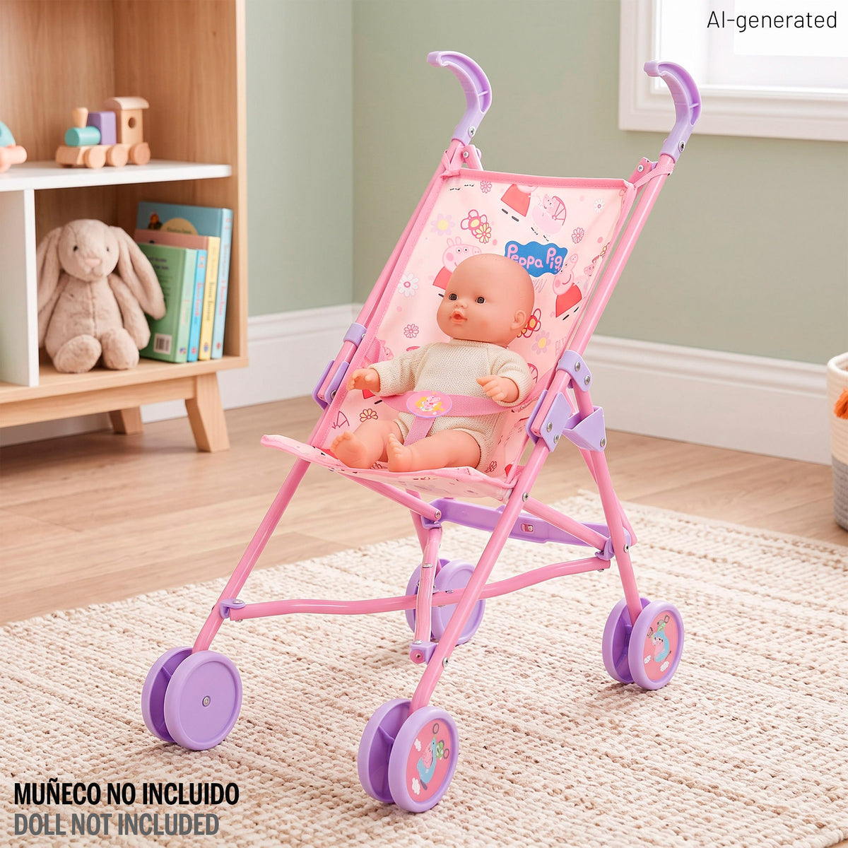 Peppa Pig Silla de paseo muñeca + 24 meses