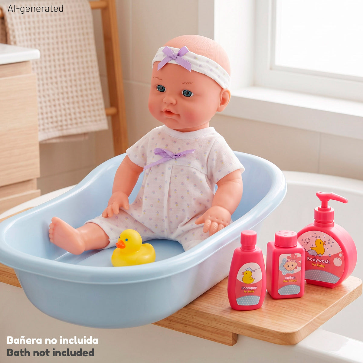 Muñeca bebé 32 cm con accesorios + 24 meses Colorbaby's