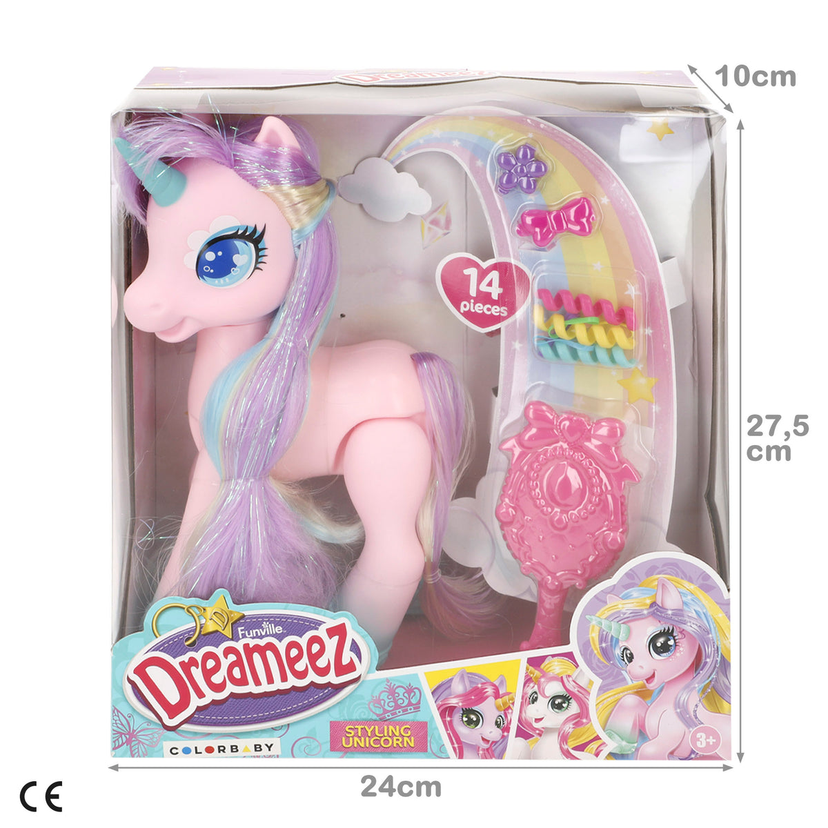 Unicornio fantasía con accesorios + 3 años Dreameez