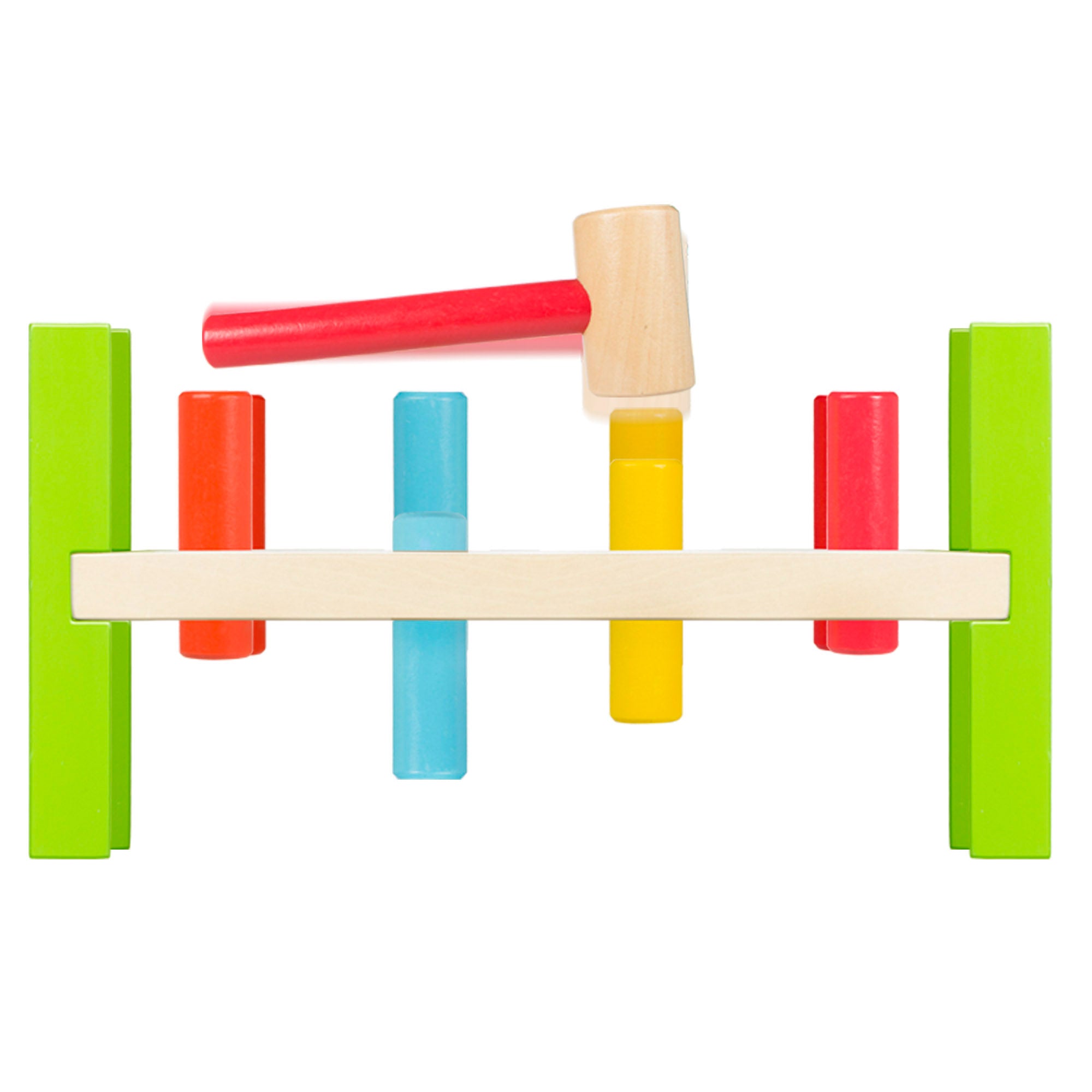 WOOMAX Banco de madera con martillo